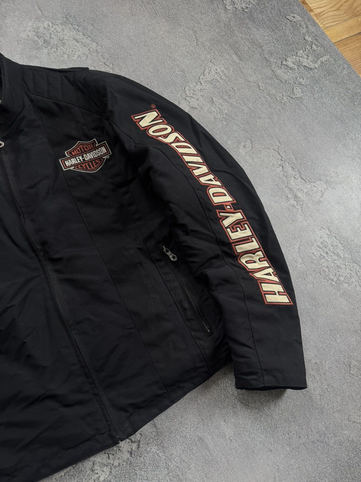 Harley Davidson Harley Davidson motorcycle biker jacket bomber racing 90s Size US L / EU 52-54 / 3 - 4 Thumbnail