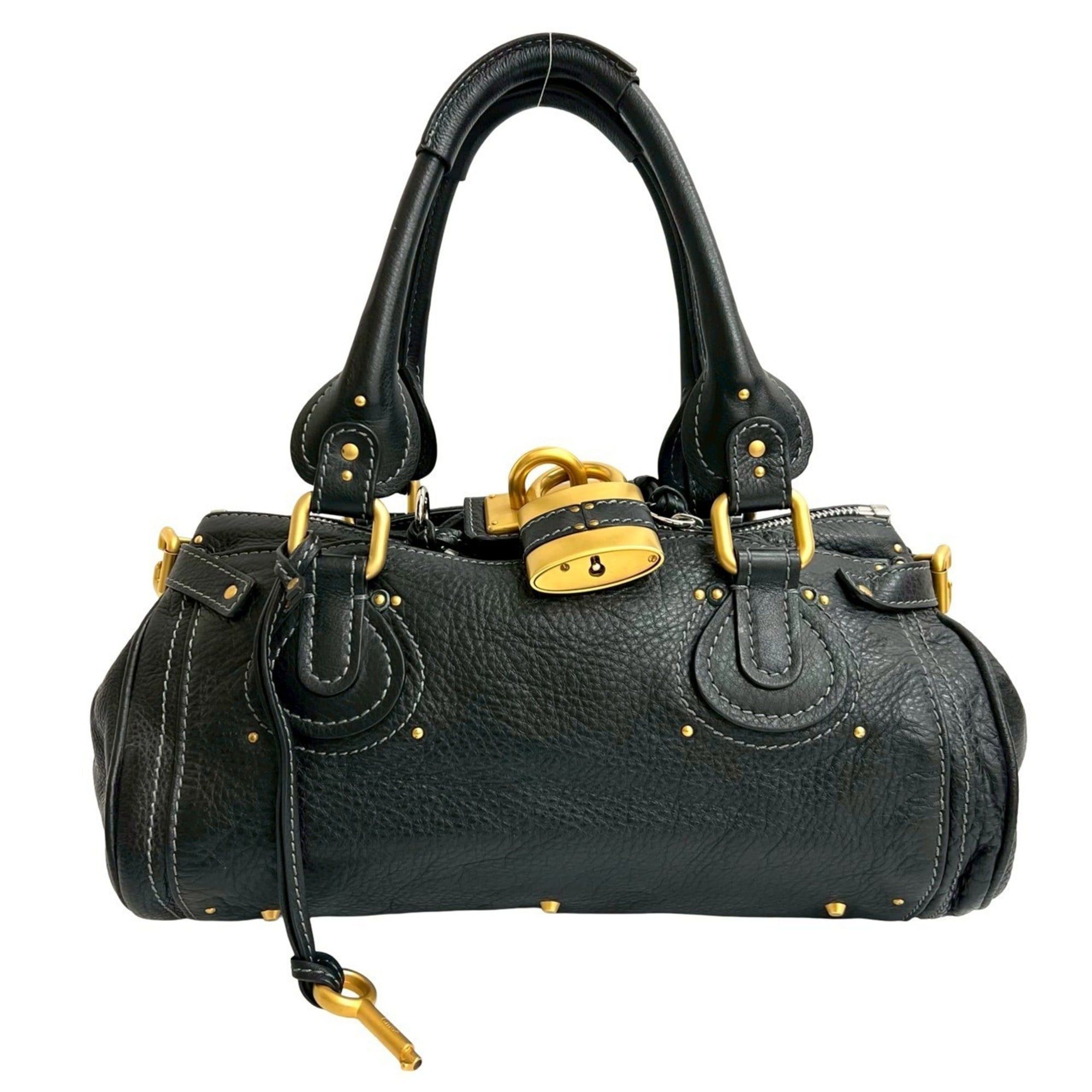 Chloe Chloé Chloe Paddington Leather Handbag, Mini Tote Bag, Boston Black, 26554 Size ONE SIZE - 1 Thumbnail