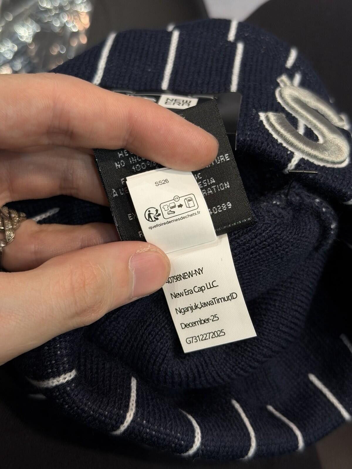Supreme Supreme New Era Devil S Logo Beanie - Blue Stripe- Brand New Size ONE SIZE - 10 Thumbnail
