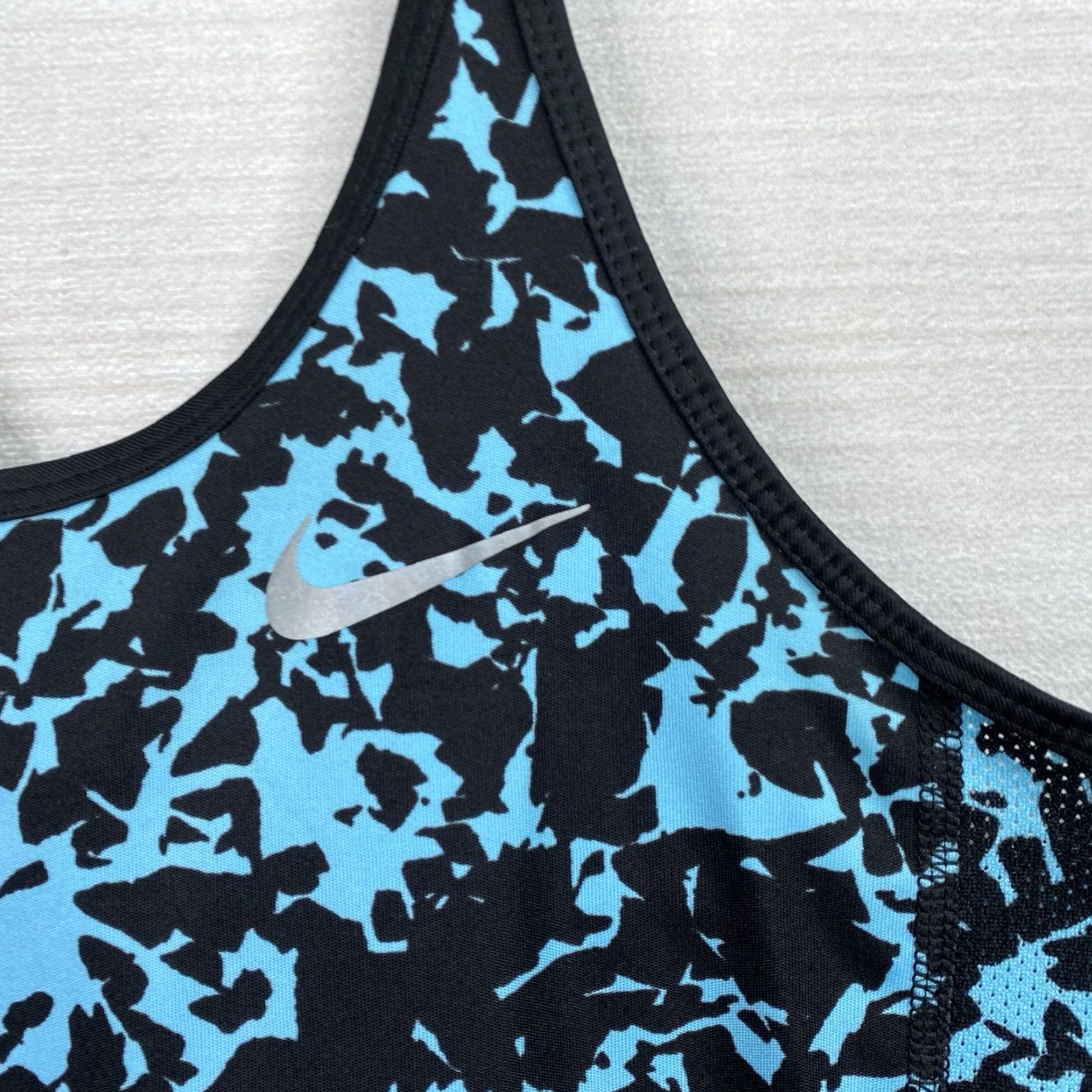 Nike Nike Dri-Fit Tank Top Womens L Blue Animal Print Strappy T Back Camisole Exercise Shirt Size L / US 10 / IT 46 - 3 Thumbnail