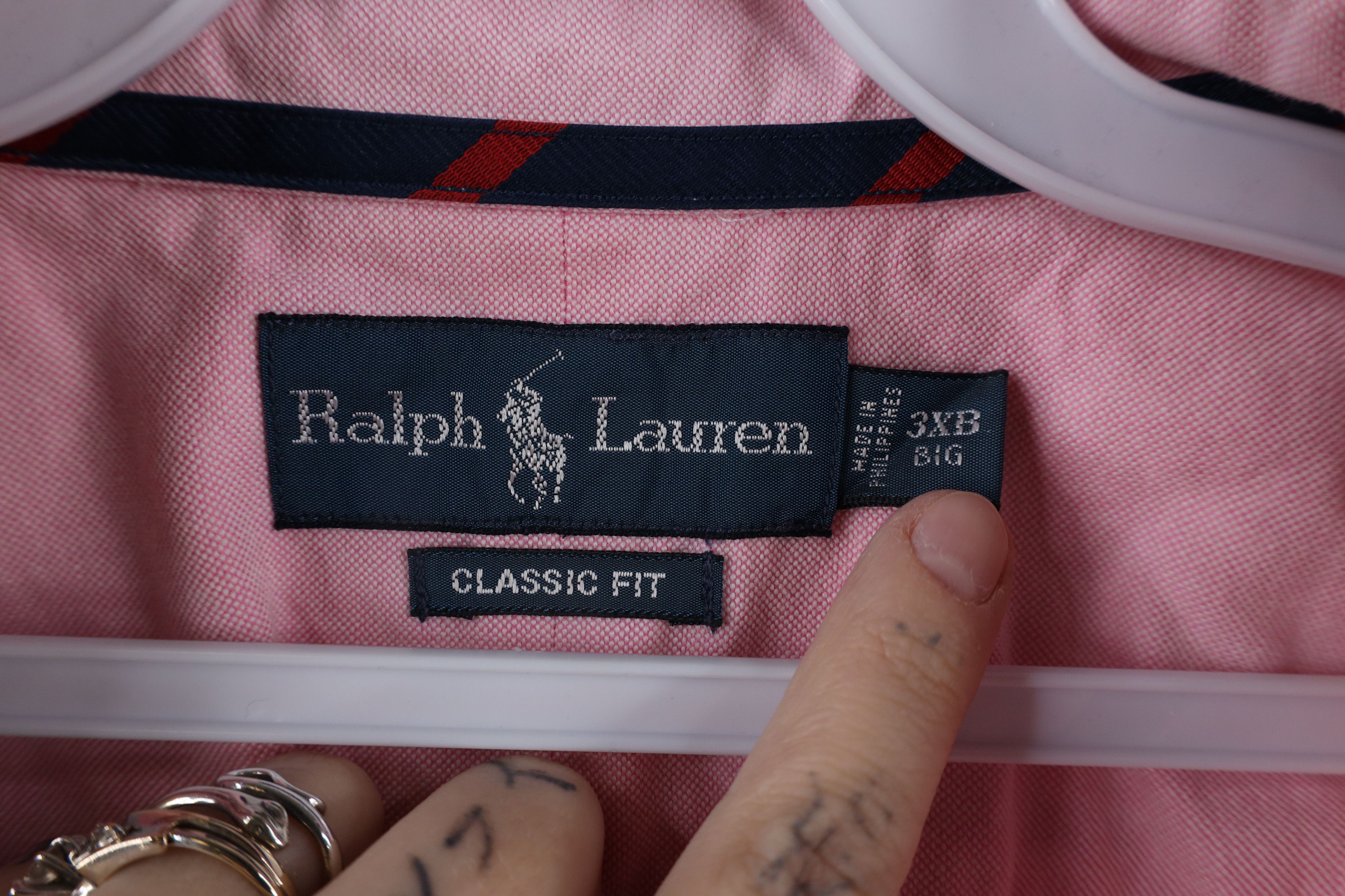 Ralph Lauren × Vintage Vintage 90s Ralph Lauren Short Sleeve Oxford Button Shirt Size US XXL / EU 58 / 5 - 5 Thumbnail