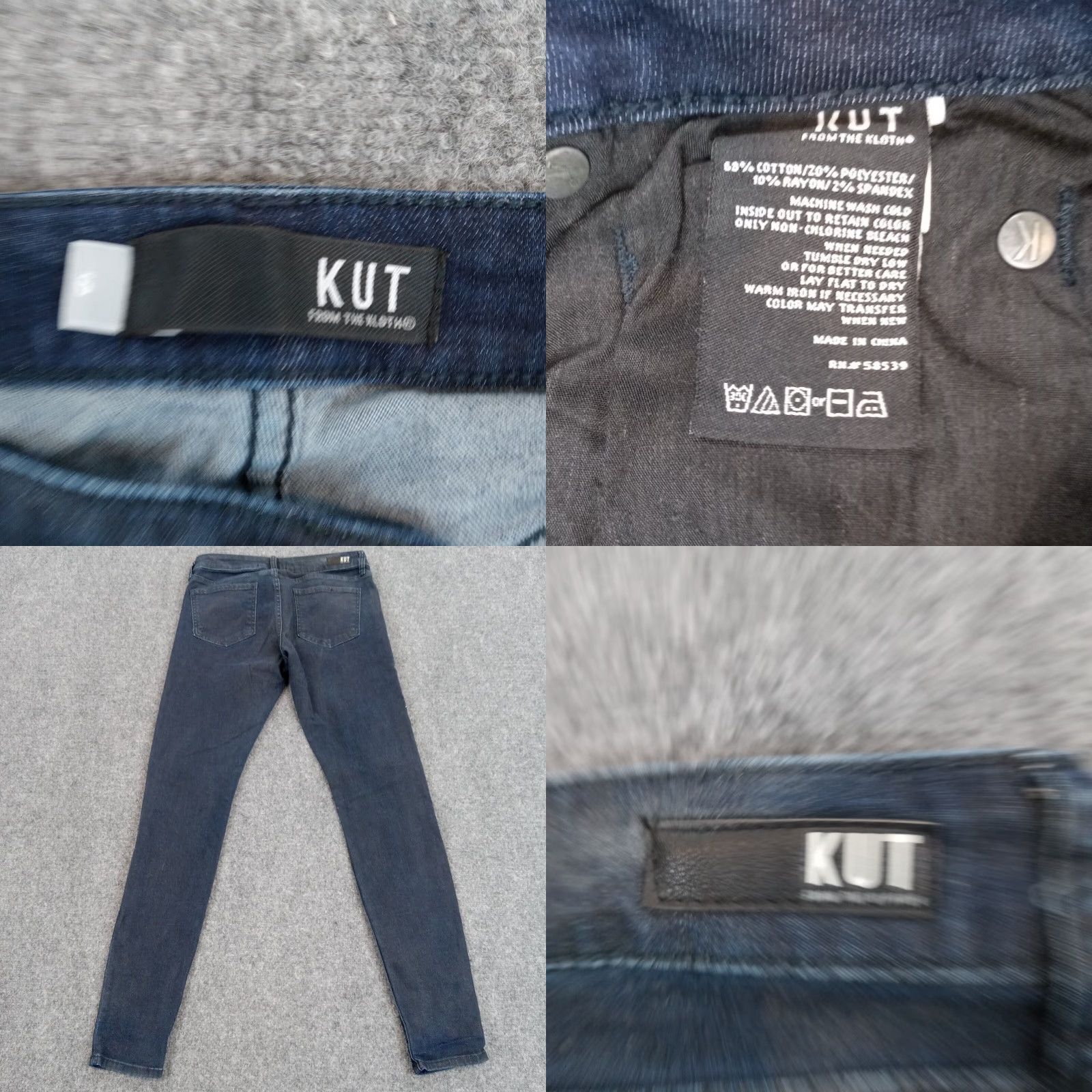 Vintage KUT from the Kloth Jeans Womens Blue Denim Skinny Leg Stretch Low Rise Size 6 Size 28" / US 6 / IT 42 - 8 Thumbnail
