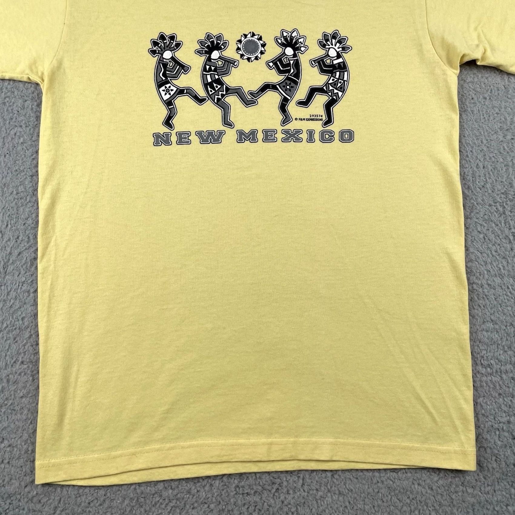 Fruit Of The Loom VINTAGE New Mexico Hopi Kokopelli Aztec Hunched Back Flute Player Glyph Shirt Small Size US S / EU 44-46 / 1 - 5 Thumbnail