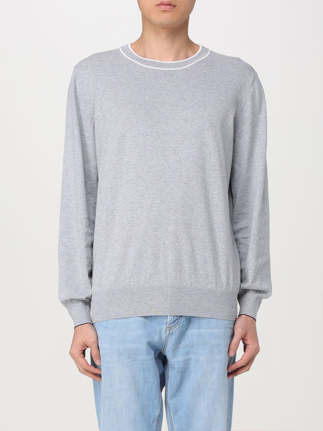 image of Brunello Cucinelli Sweater Men Grey (Size Large)