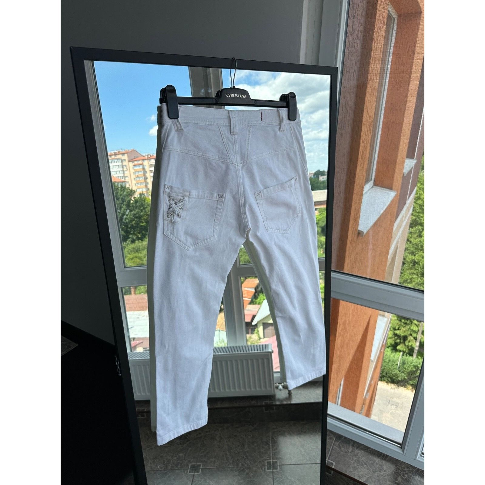 Marithe + Francois Girbaud Marithé + François Girbaud Y2K Women’s White Low Rise Jeans Size US 28 / EU 44 - 6 Thumbnail