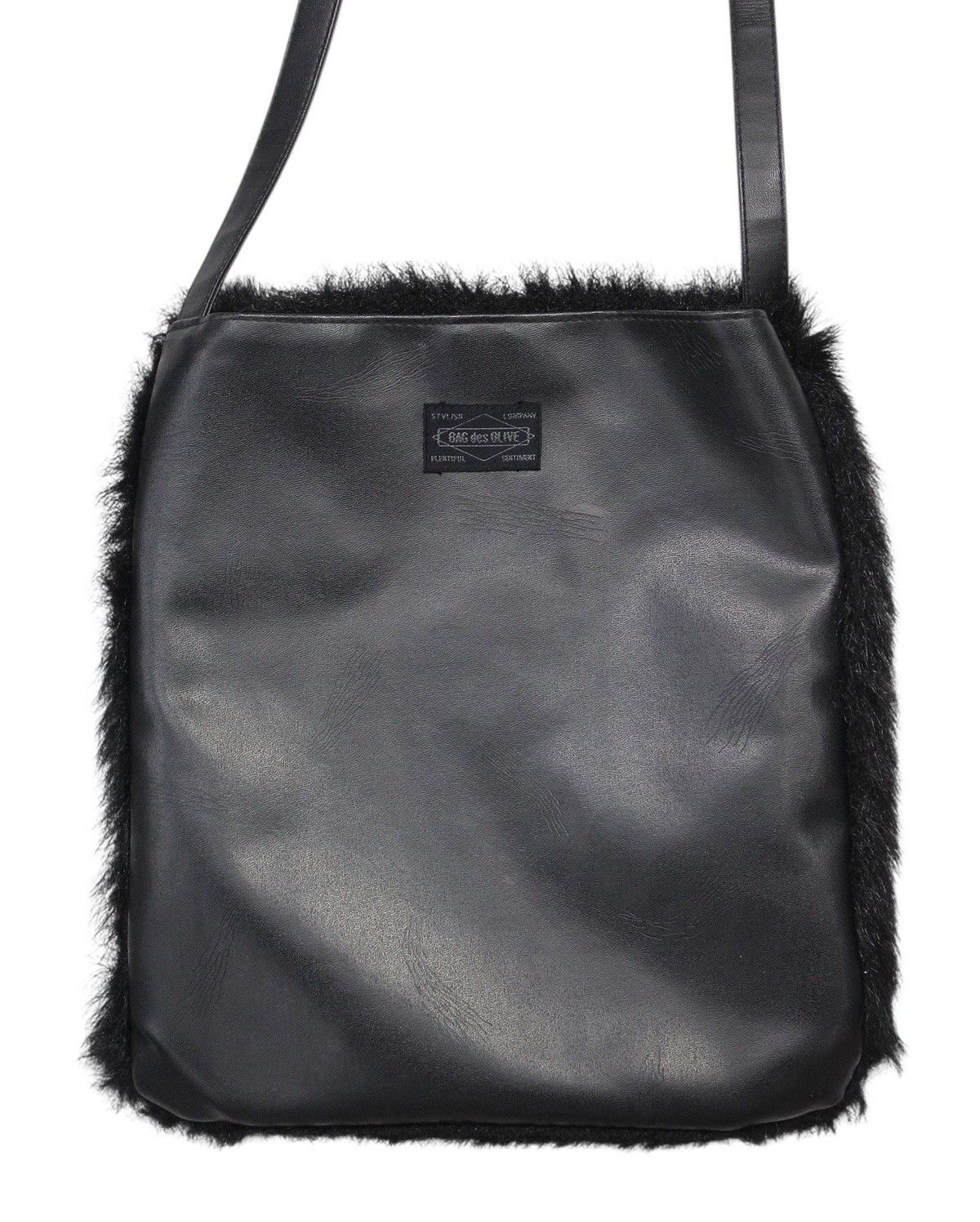 If Six Was Nine 2000S BAG des OLIVE FAUX FUR & FAUX LEATHER SHOULDER BAG Size ONE SIZE - 4 Thumbnail