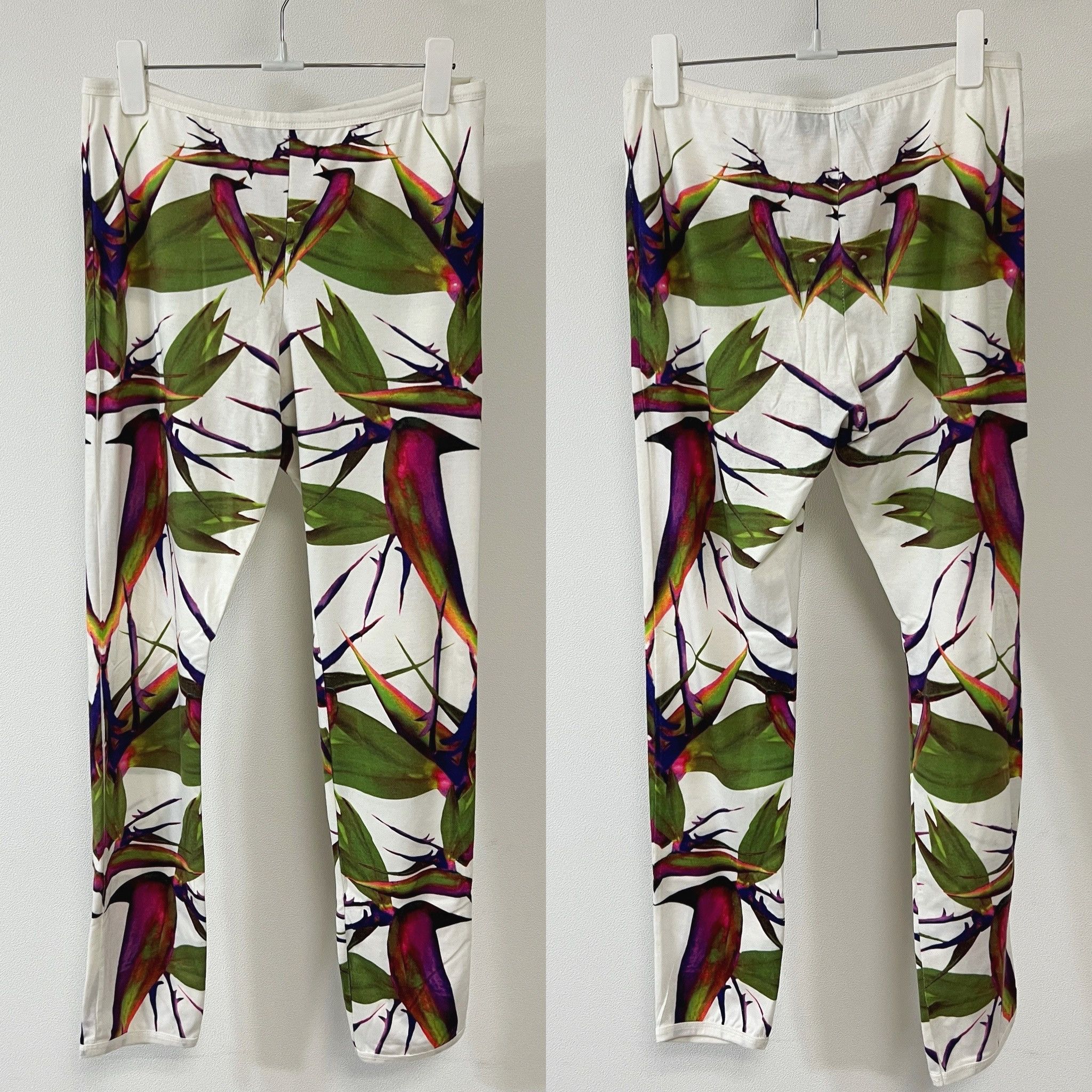 Givenchy GIVENCHY 12SS Birds of Paradise Leggings White Size 30" / US 8 / IT 44 - 1 Thumbnail