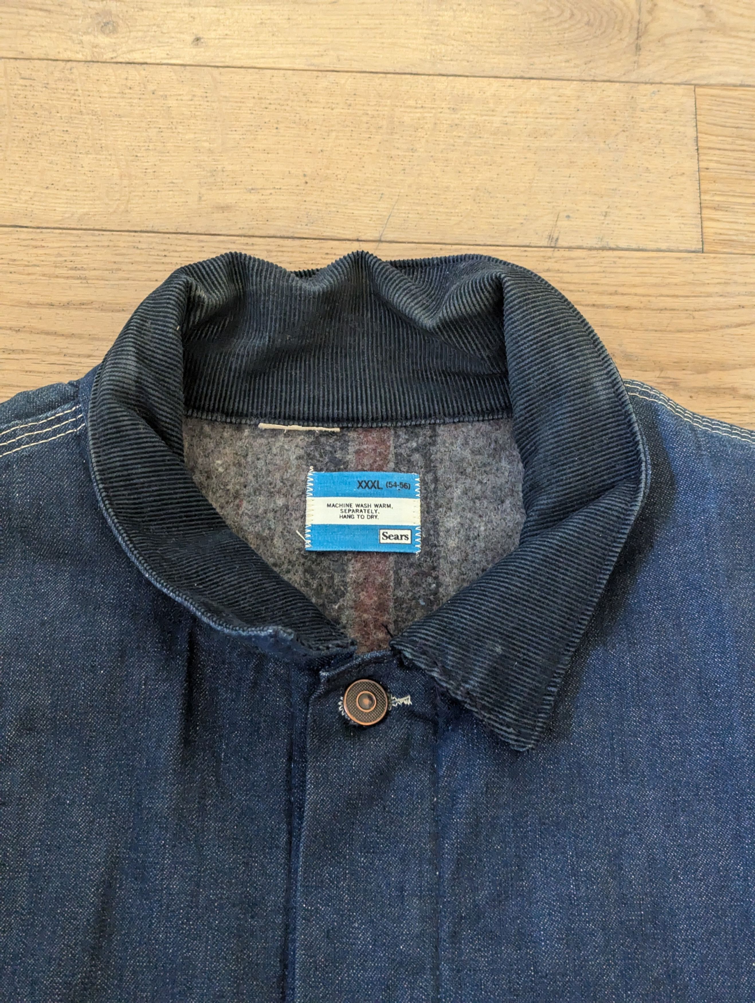 Sears Sears '80s Vintage Denim Jacket Size US XXL / EU 58 / 5 - 5 Thumbnail