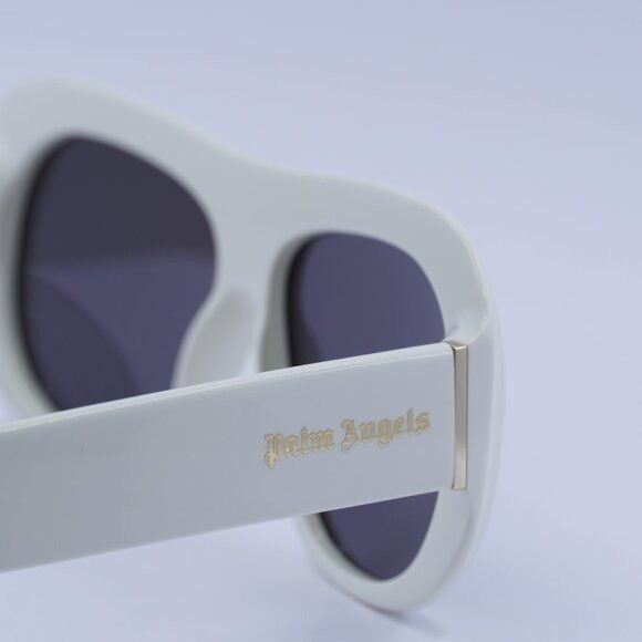 Palm Angels Palm Angels PERI103 ELFIN 0107 Sunglasses White Aviator Size ONE SIZE - 8 Thumbnail