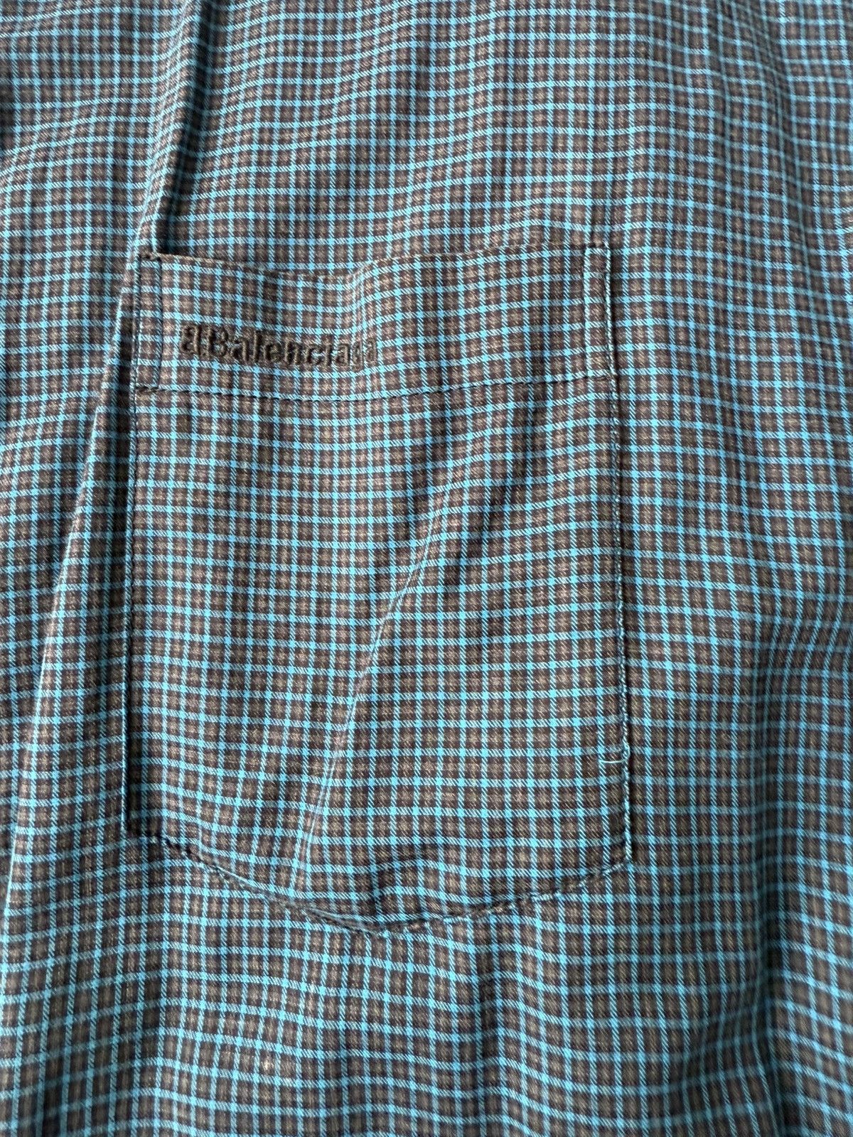BALENCIAGA MICRO CHECK PADDED OVERSHIRT JACKET