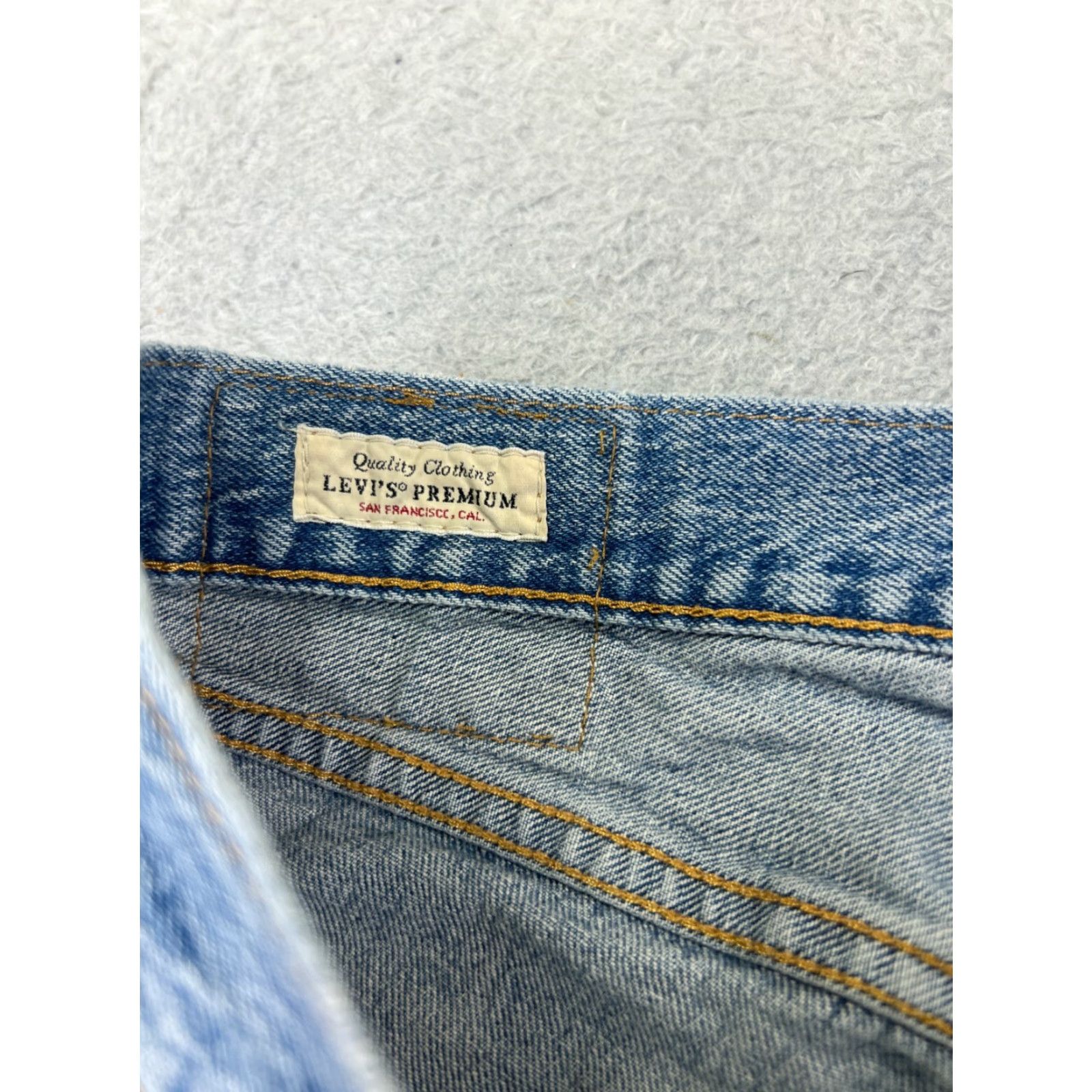 Levi's VINTAGE Levis Jeans 501 Levi'S 501 Series Denim Button Fly 28x26 Blue 501 Model Mens Adult Regular Straight Distressed 5-Pocket Denim Jeans Size US 31 - 6 Thumbnail