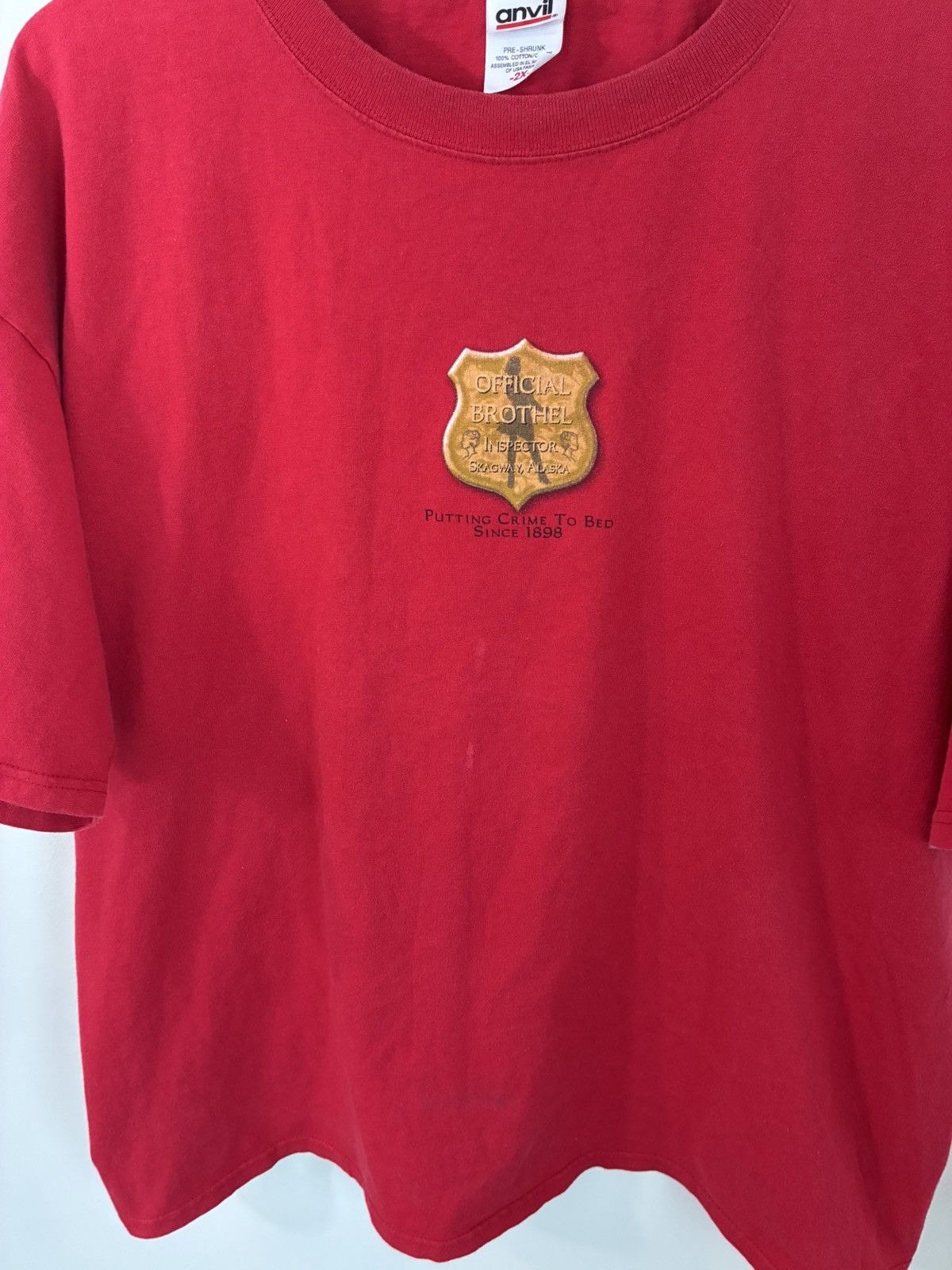 Vintage BROTHEL INSPECTOR Oversize Sex Joke Adult Humor Tee Size US XXL / EU 58 / 5 - 4 Thumbnail