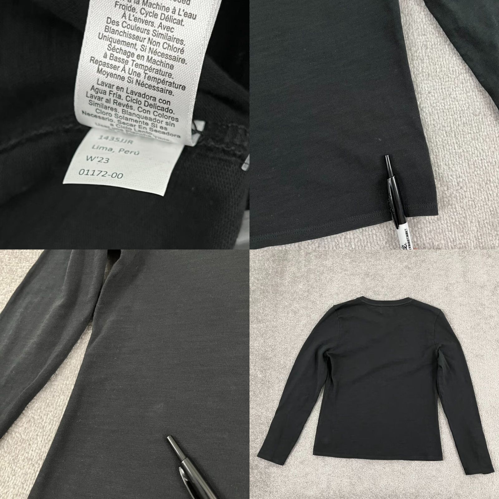 P.E Nation NATION LTD Kiana Shirt Womens Small Black Crewneck Gold Button Sleeve Preppy Top Size S / US 4 / IT 40 - 8 Thumbnail