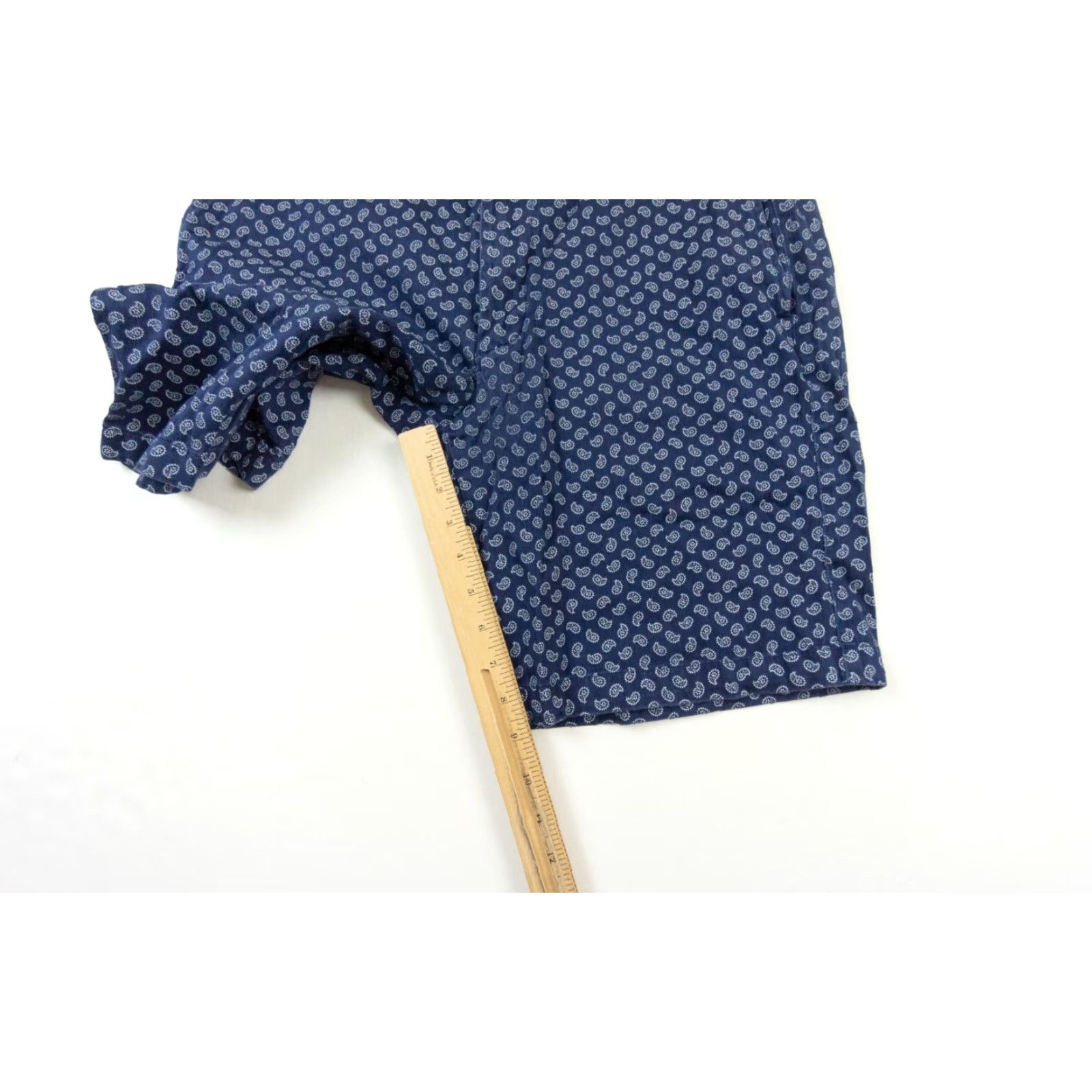 J.Crew JCrew Men’s Stretch Chino Shorts 9" Flat Front 35 Blue Paisley Casual Preppy Mens Size US 35 - 8 Thumbnail