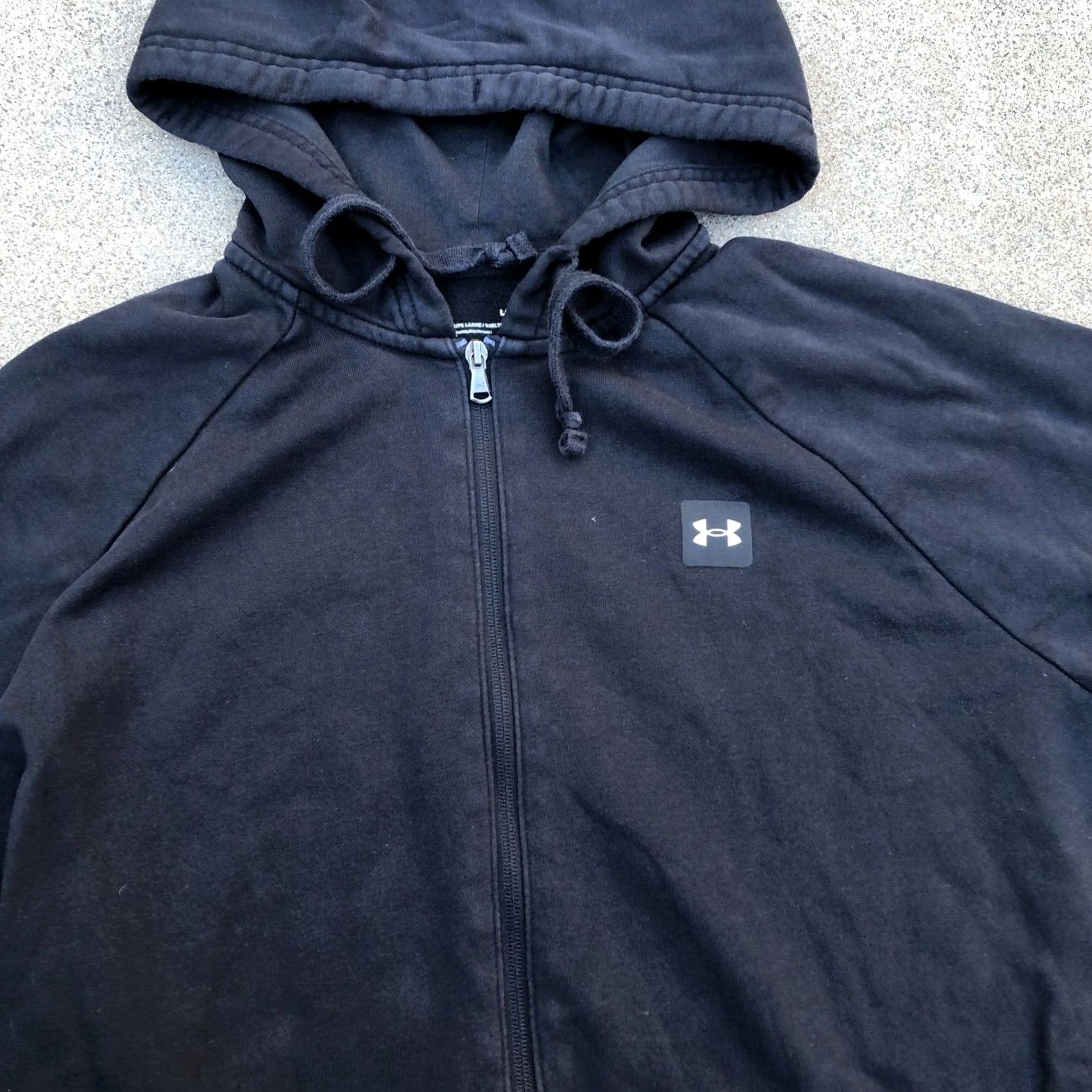 Under Armour Under Armour Hoodie Sweater Jacket Men L Black Full Zip Cotton Loose Fit Size US L / EU 52-54 / 3 - 2 Thumbnail