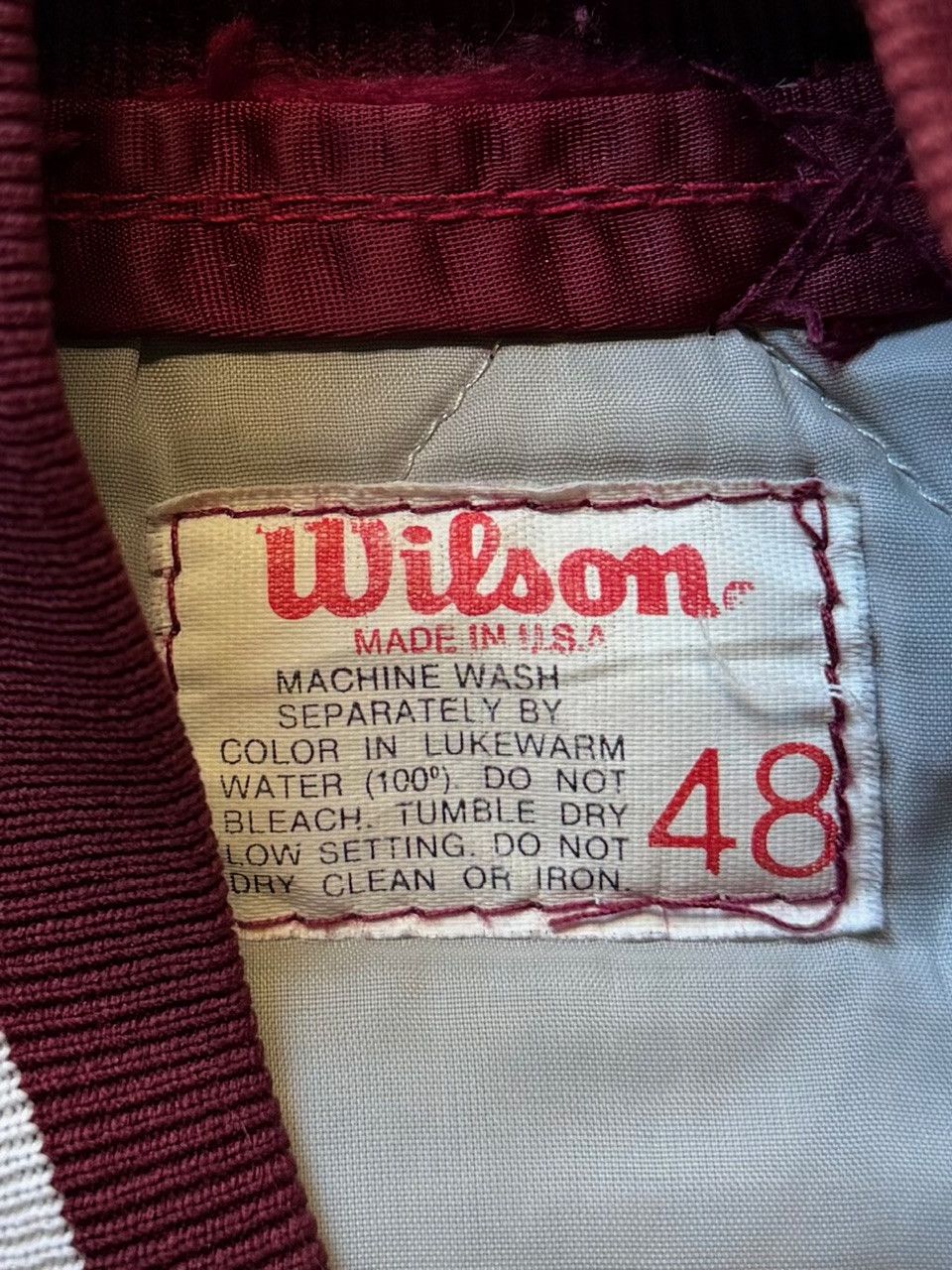 Vintage Vintage 80's/90's Wilson Athletics Bomber Jacket Size XL/XXL Size US XXL / EU 58 / 5 - 4 Thumbnail