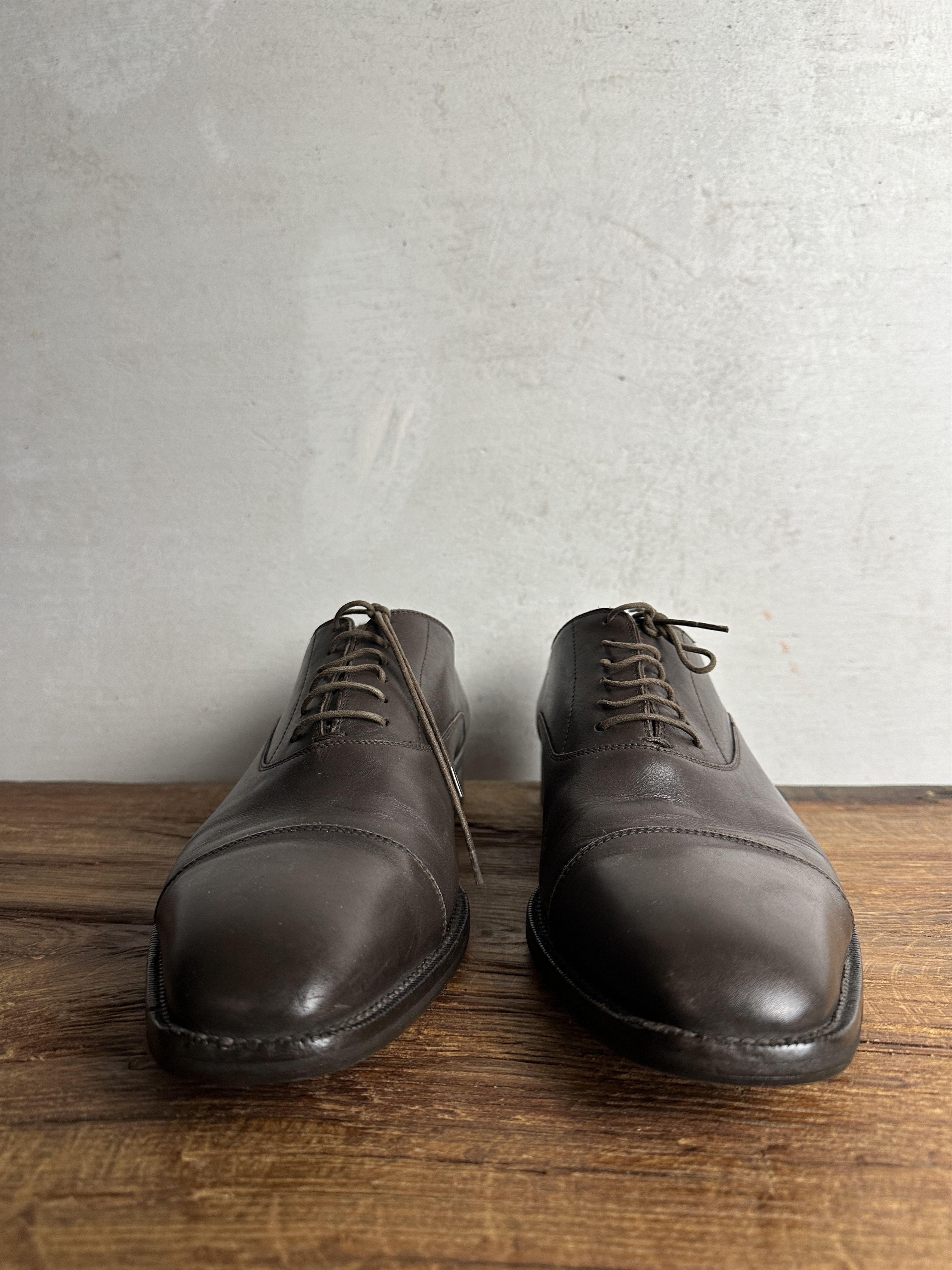 Ermenegildo Zegna Ermenegildo Zegna Chocolate Brown Derby Shoes Size US 11 / EU 44 - 4 Thumbnail