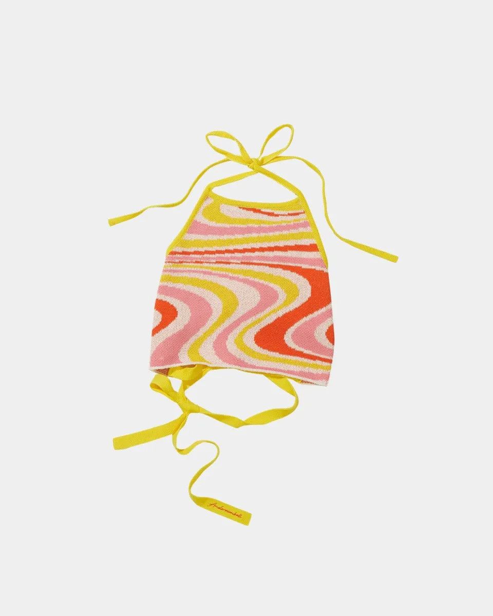 Andersson Bell o1mle1224 Summer Halter Knit Top in Multicolor Size L / US 10 / IT 46 - 1 Thumbnail