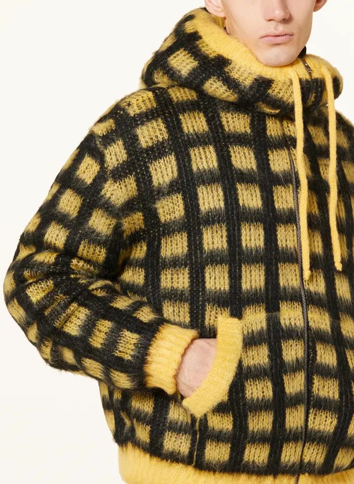Marni o1w1db10125 Mohair Cardigan in Black/Yellow Size US S / EU 44-46 / 1 - 5 Thumbnail