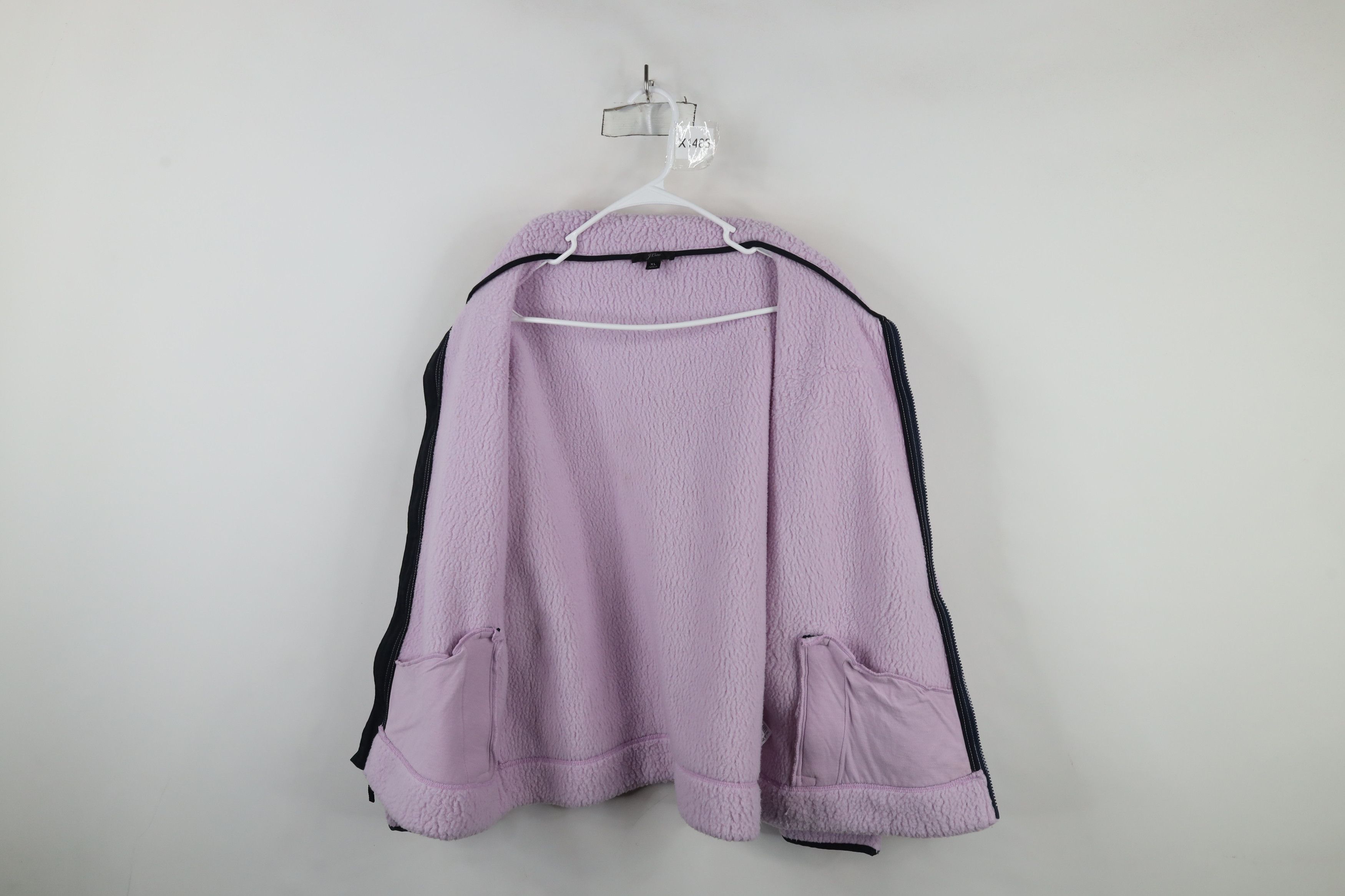 J.Crew × Vintage J Crew Deep Pile Fleece Full Zip Jacket Light Purple Size XL / US 12-14 / IT 48-50 - 7 Thumbnail
