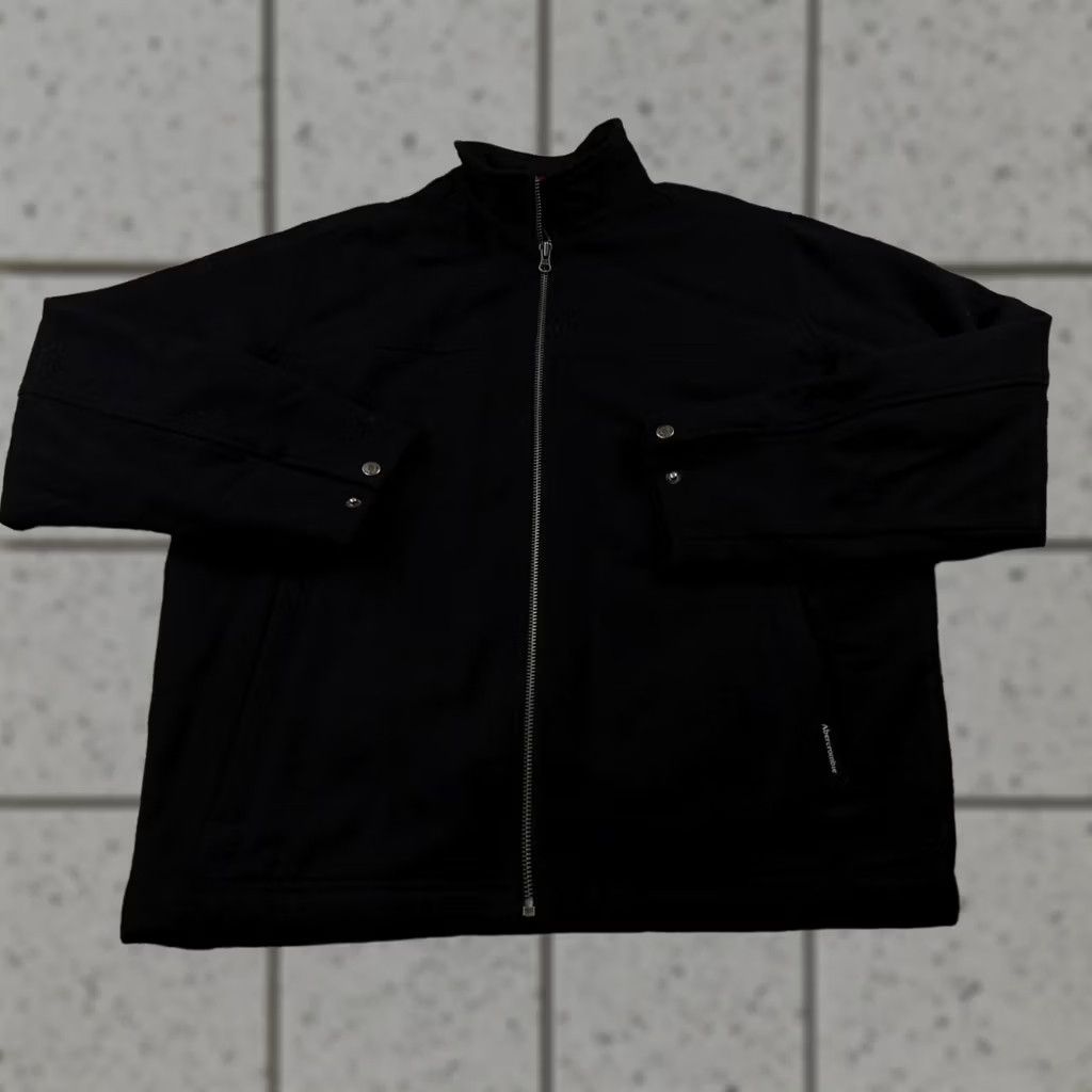 Abercrombie & Fitch VINTAGE Abercrombie & Fitch Jacket Mens L Black Wool Full Zip Bomber Coat 90s Y2K 00s Size US L / EU 52-54 / 3 - 1 Thumbnail