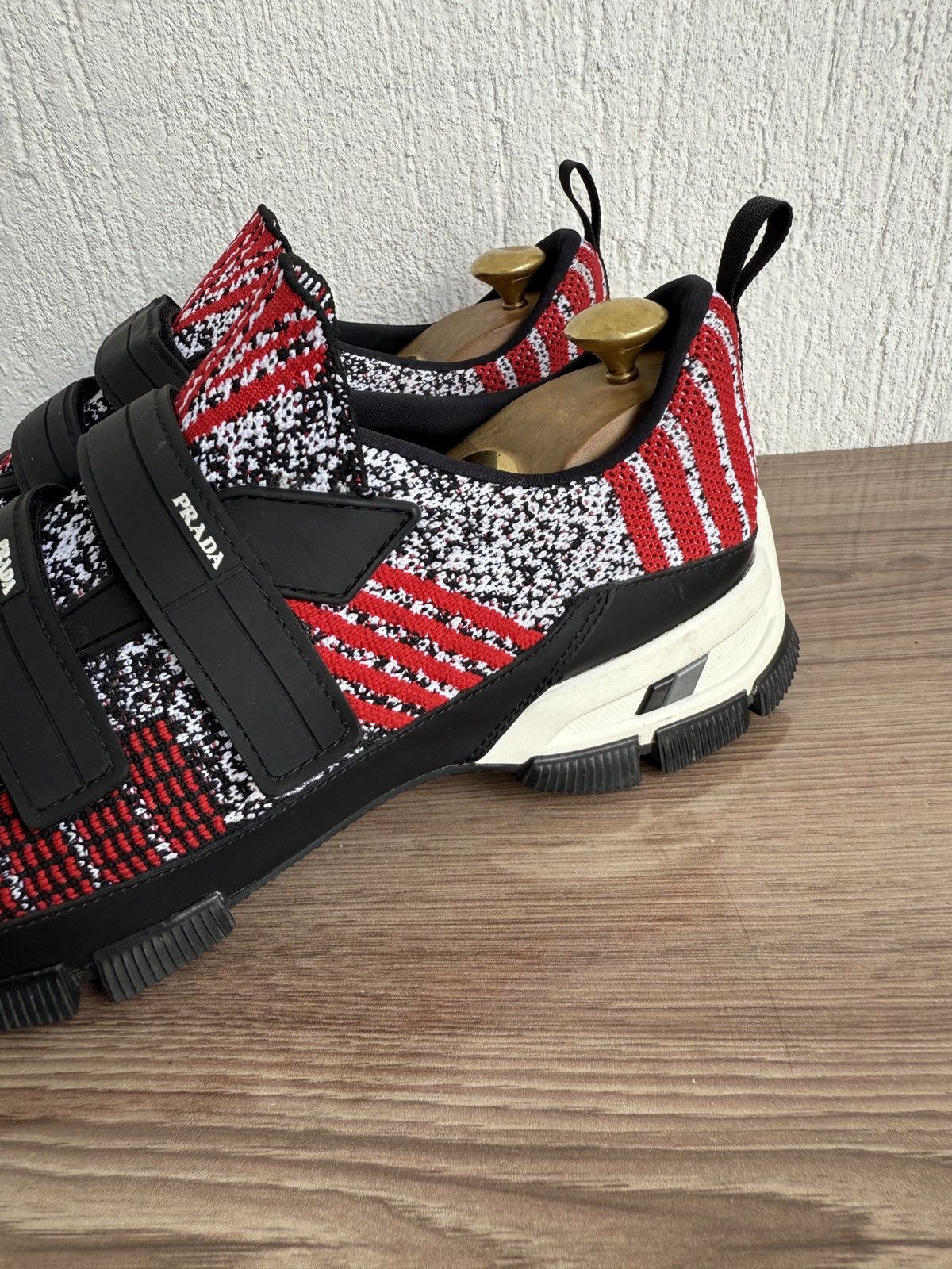 Prada Knit crossection leather trainers Size US 7.5 / EU 40-41 - 8 Thumbnail