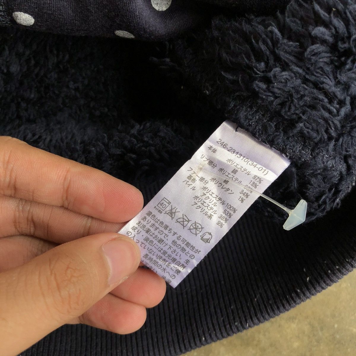 Hysteric Glamour 2000s GU Polkadot Motif Fur Ziphoodie Navy Lgb Ifsixwasnine Size US M / EU 48-50 / 2 - 17 Thumbnail