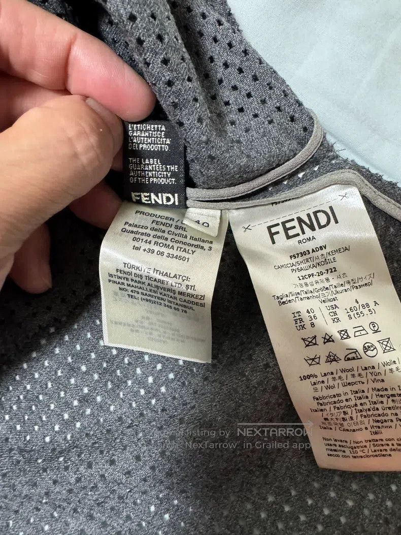 Fendi Fendi Wool short-sleeve, 100% wool, short-sleeve polo shir Size US XXS / EU 40 - 8 Thumbnail