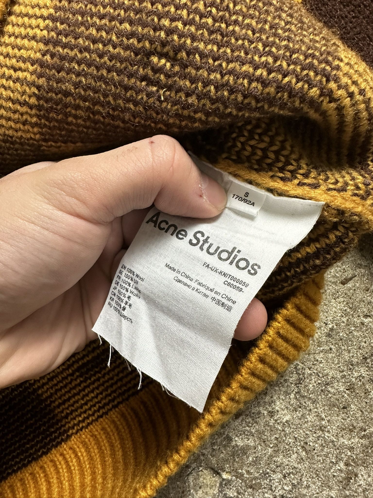 Acne Studios Acne Studios Face Checkboard Wool Knit Sweater Size US S / EU 44-46 / 1 - 7 Thumbnail