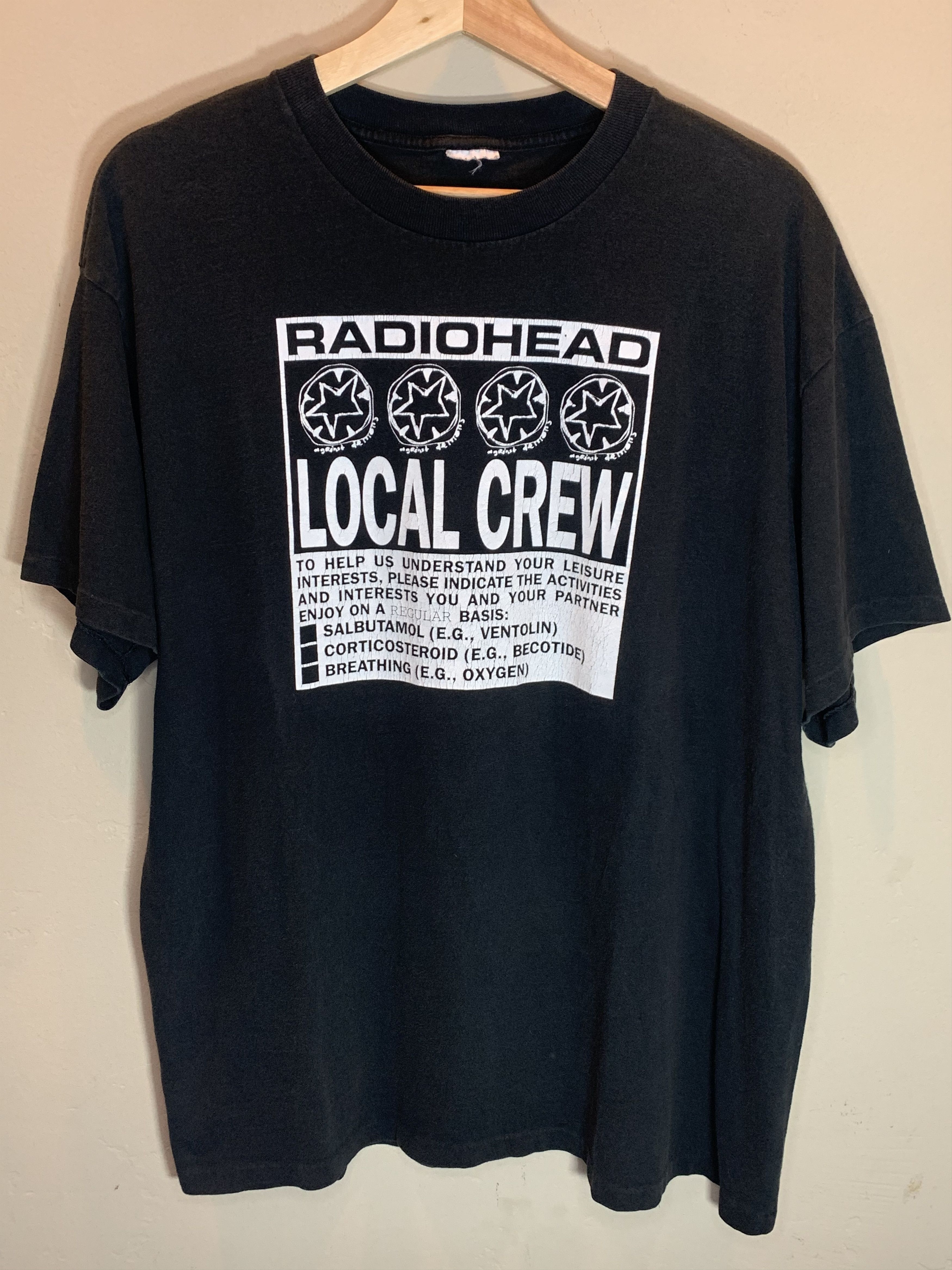 Band Tees *RARE* Vintage 90’s Radiohead Local Crew Single Stitch Shirt Size US L / EU 52-54 / 3 - 1 Thumbnail