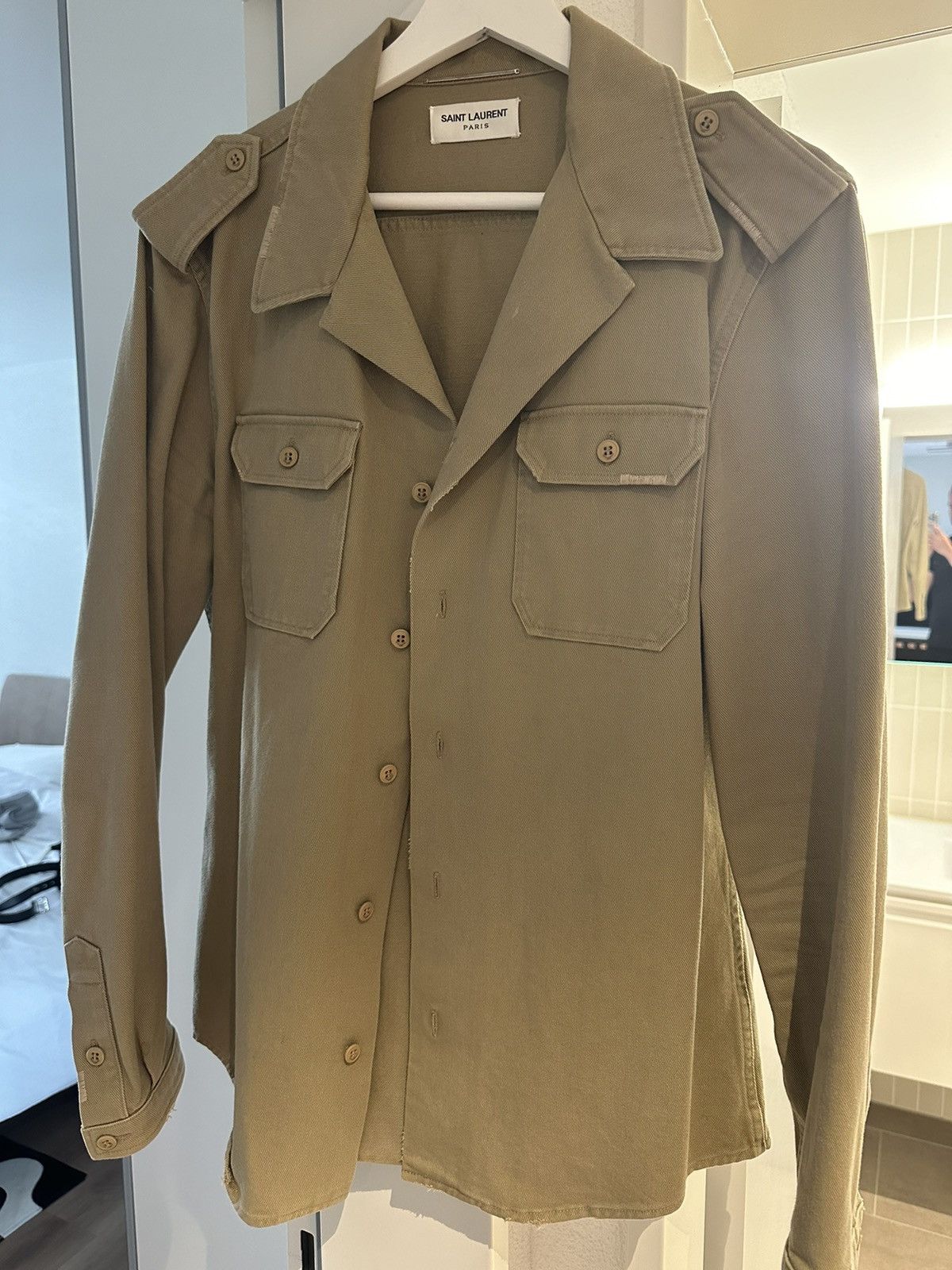 Saint Laurent Paris SLP Heavy Military Shirt Size US M / EU 48-50 / 2 - 2 Thumbnail