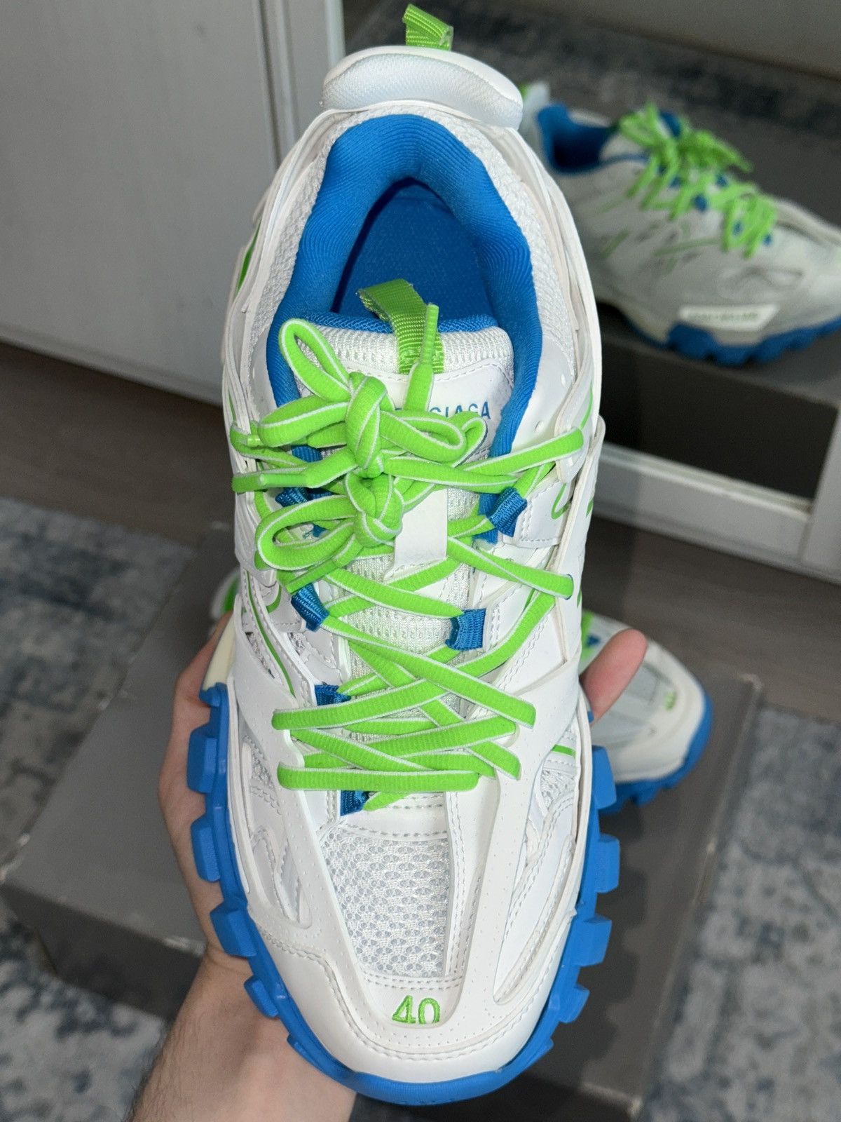 Balenciaga Balenciaga Track WHITE/GREEN/BLUE Size US 7 / EU 40 - 5 Thumbnail