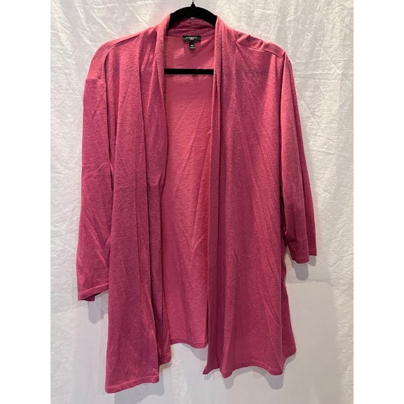 Talbots Talbots Woman Flyaway Open Slub Cardigan Pink 3X Size 3XL / US 20-22 - 1 Thumbnail