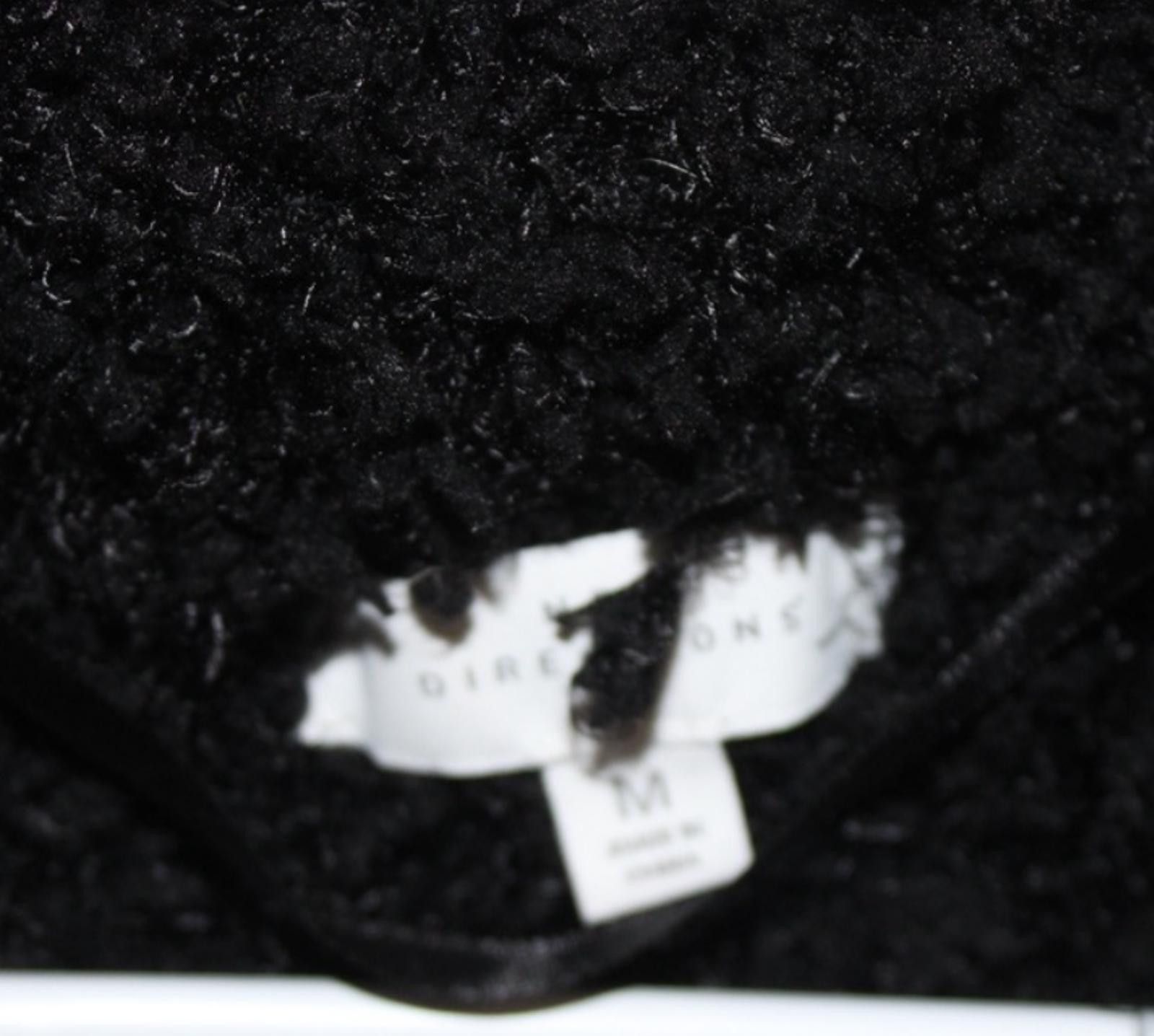 Other New Directions Black Faux Shearling Open Front Coat Vest Med Size M / US 6-8 / IT 42-44 - 5 Thumbnail