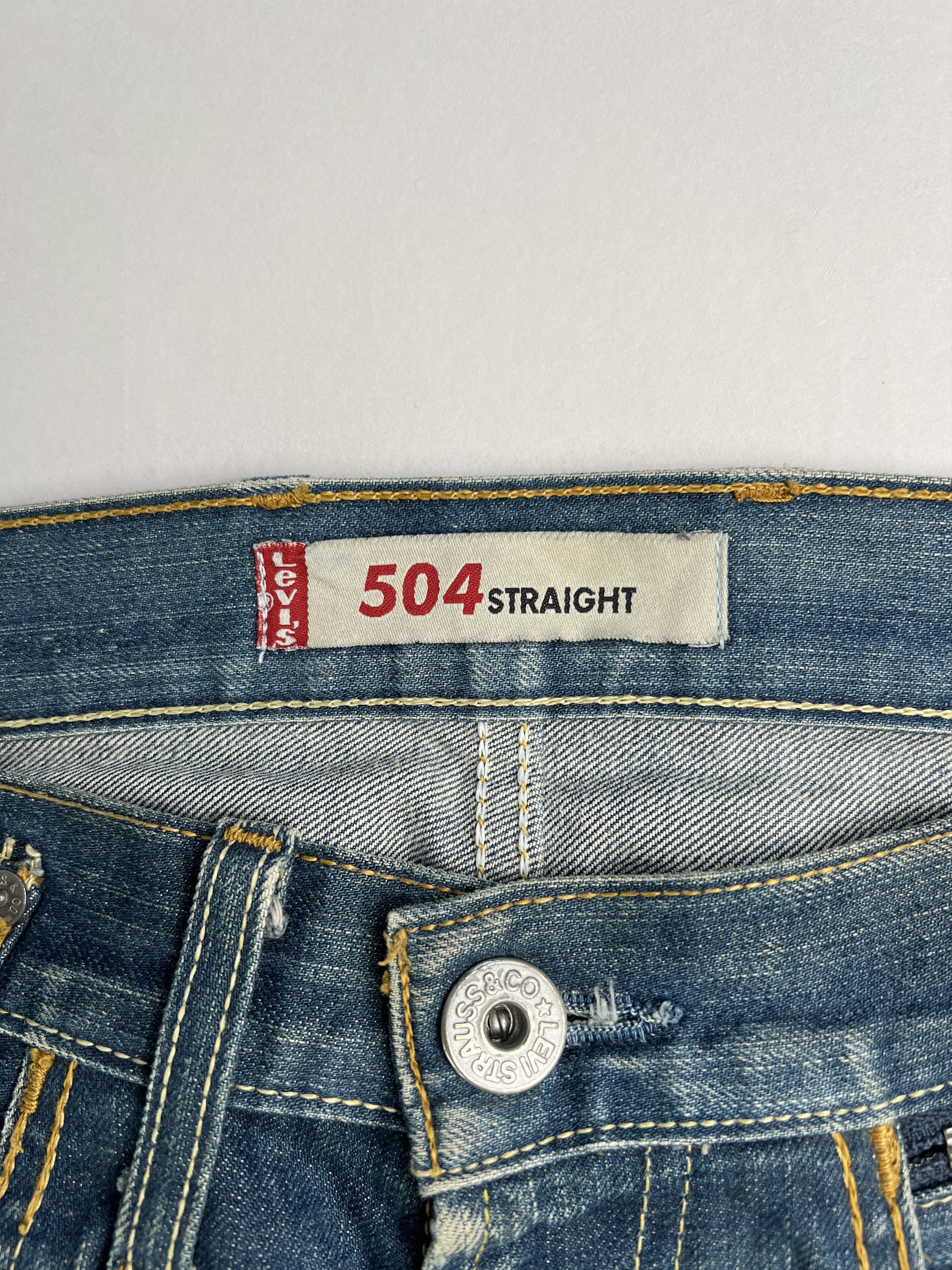 Levi's Levis 504 Jeans Shorts Light Blue Wash W33 Size US 33 - 2 Thumbnail
