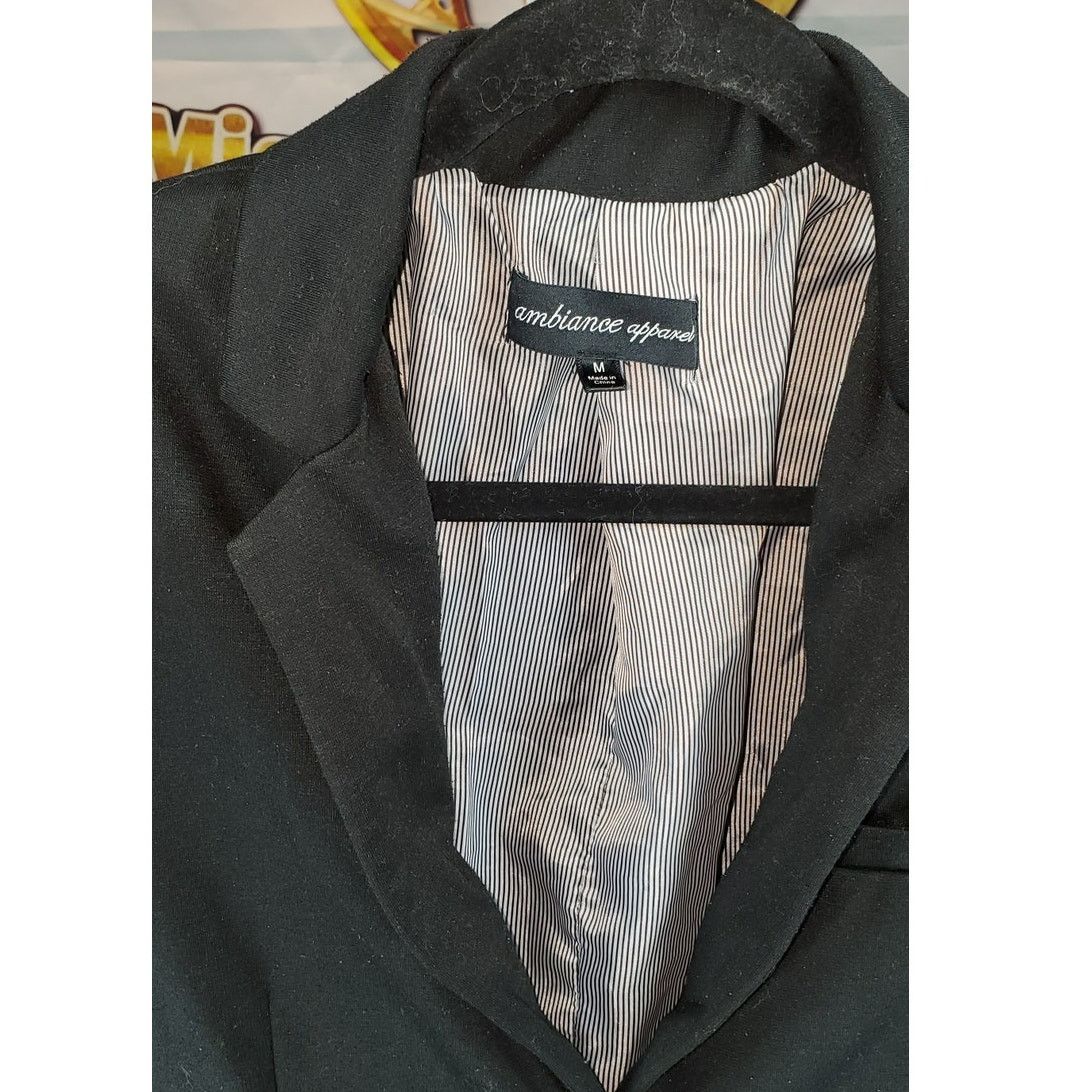 Other Ambiance Apparel Black Blazer Women’s Jacket Size Medium Size M / US 6-8 / IT 42-44 - 3 Thumbnail