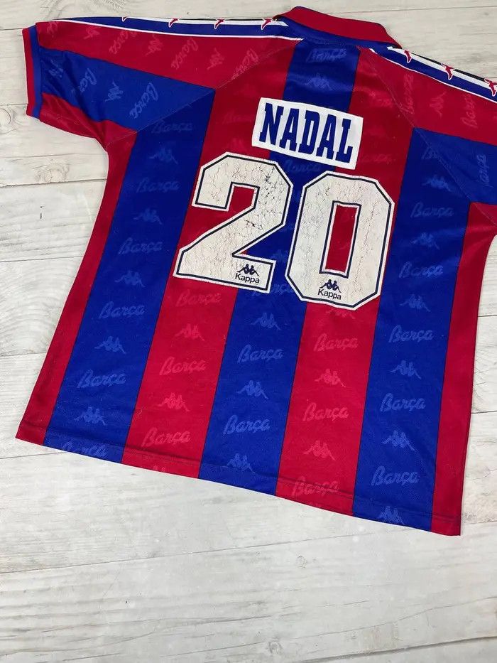 Kappa Vintage Barcelona 1995 1997 Nadal #20 Home Shirt Jersey Size US S / EU 44-46 / 1 - 20 Thumbnail