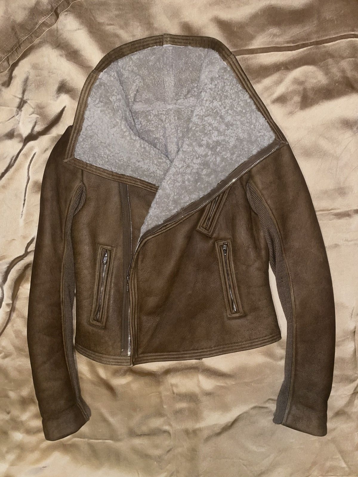 Rick Owens Shearling Leather Jacket