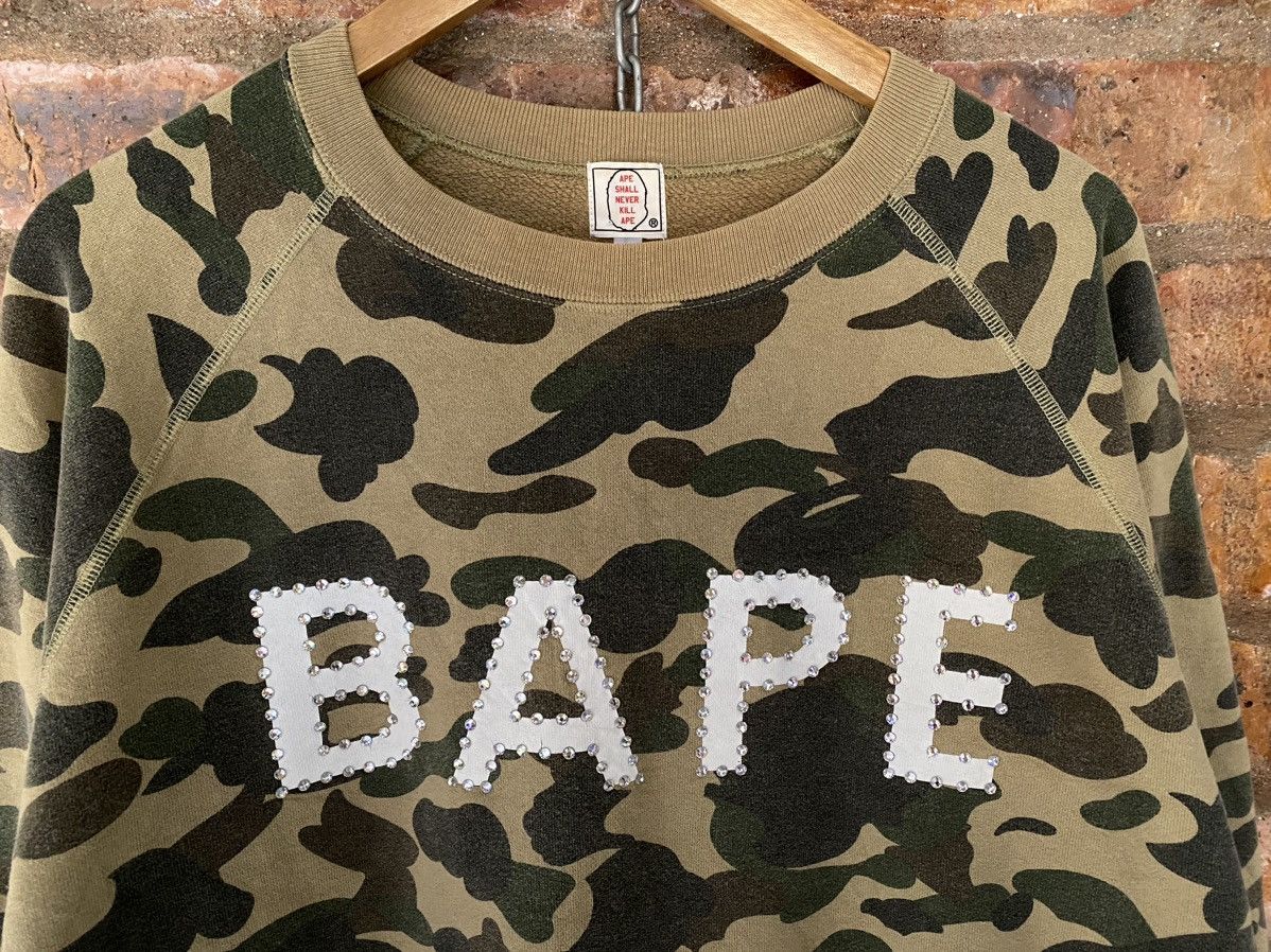 Bape 2005 Swarovski 1st Camo Crewneck Size US M / EU 48-50 / 2 - 7 Thumbnail
