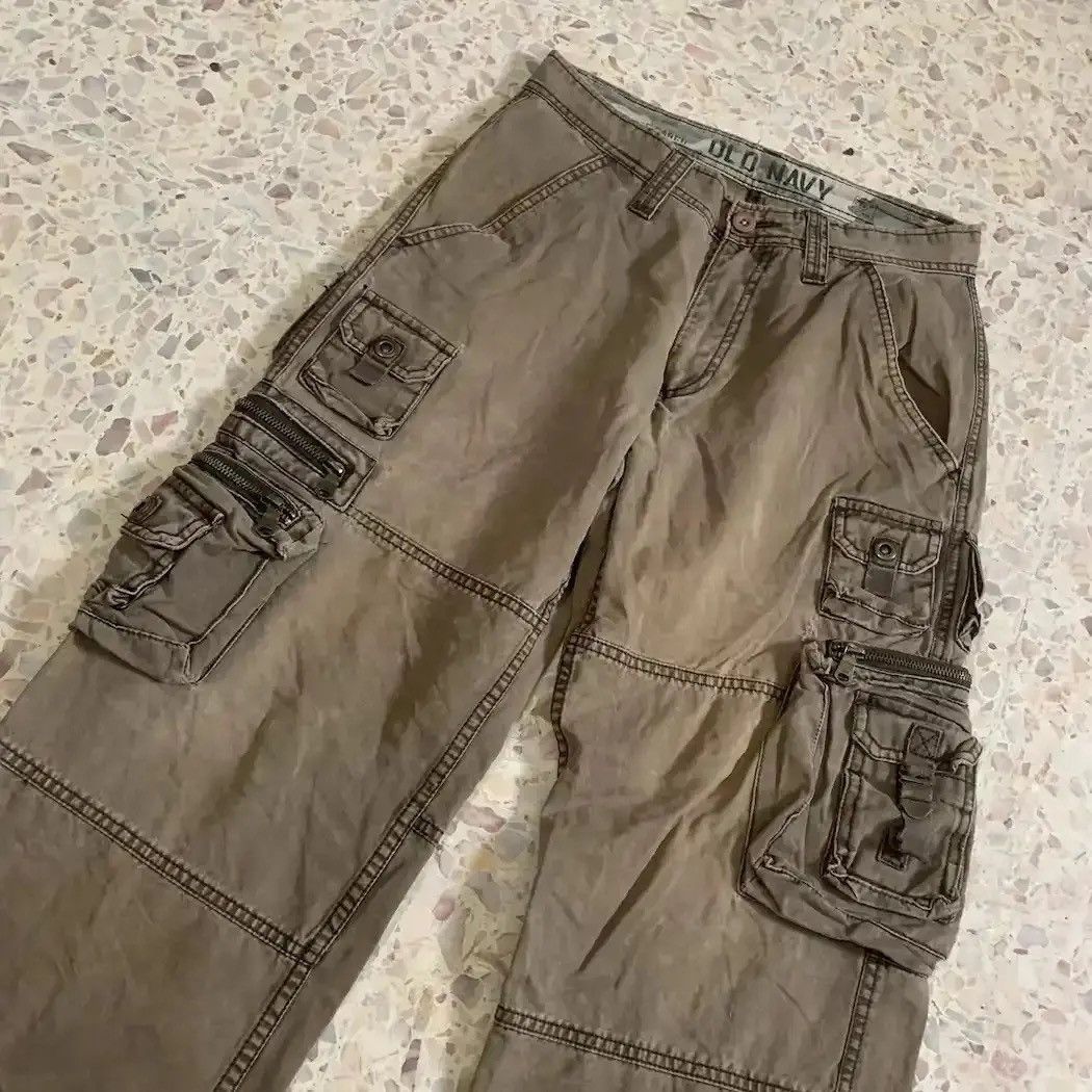 Japanese Brand OLD NAVY UTILITY 3D POCKET FADED MULTIPOCKET TROUSERS CARGO Size US 28 / EU 44 - 2 Thumbnail