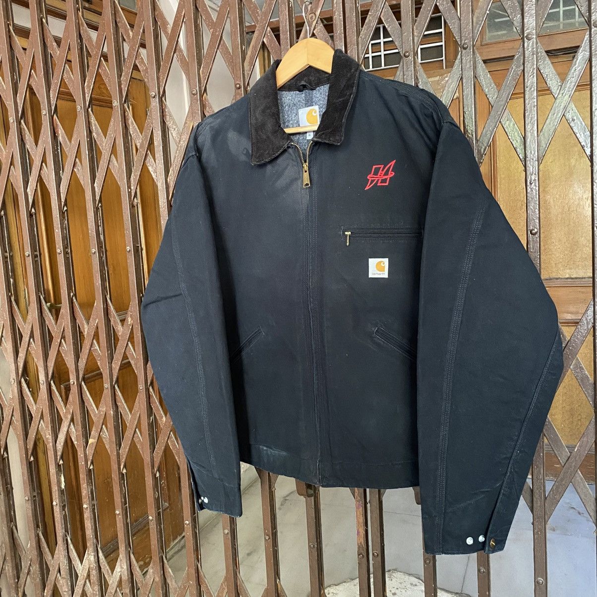 Carhartt Vintage Carhartt Faded Black Detroit Jacket Size US XL / EU 56 / 4 - 2 Thumbnail