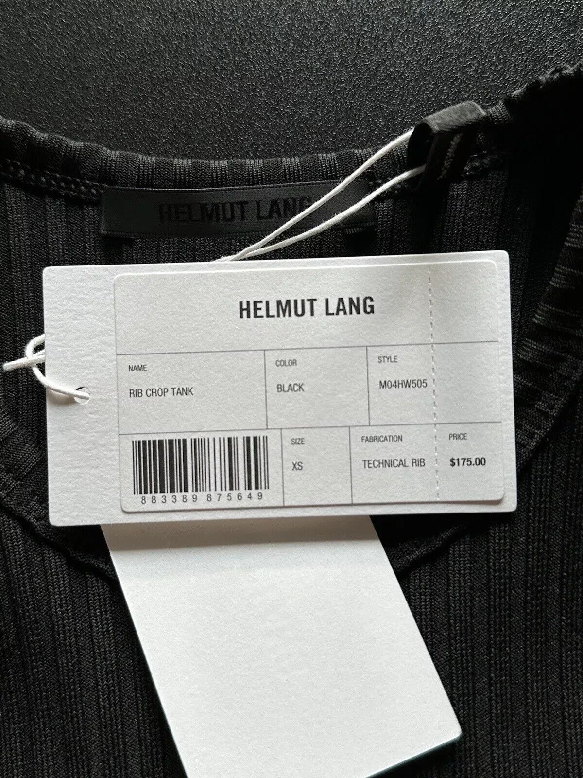 Helmut Lang NEW Helmut Lang Ribbed Crop Tank Top Womens Black Size XS Size XS / US 0-2 / IT 36-38 - 11 Thumbnail
