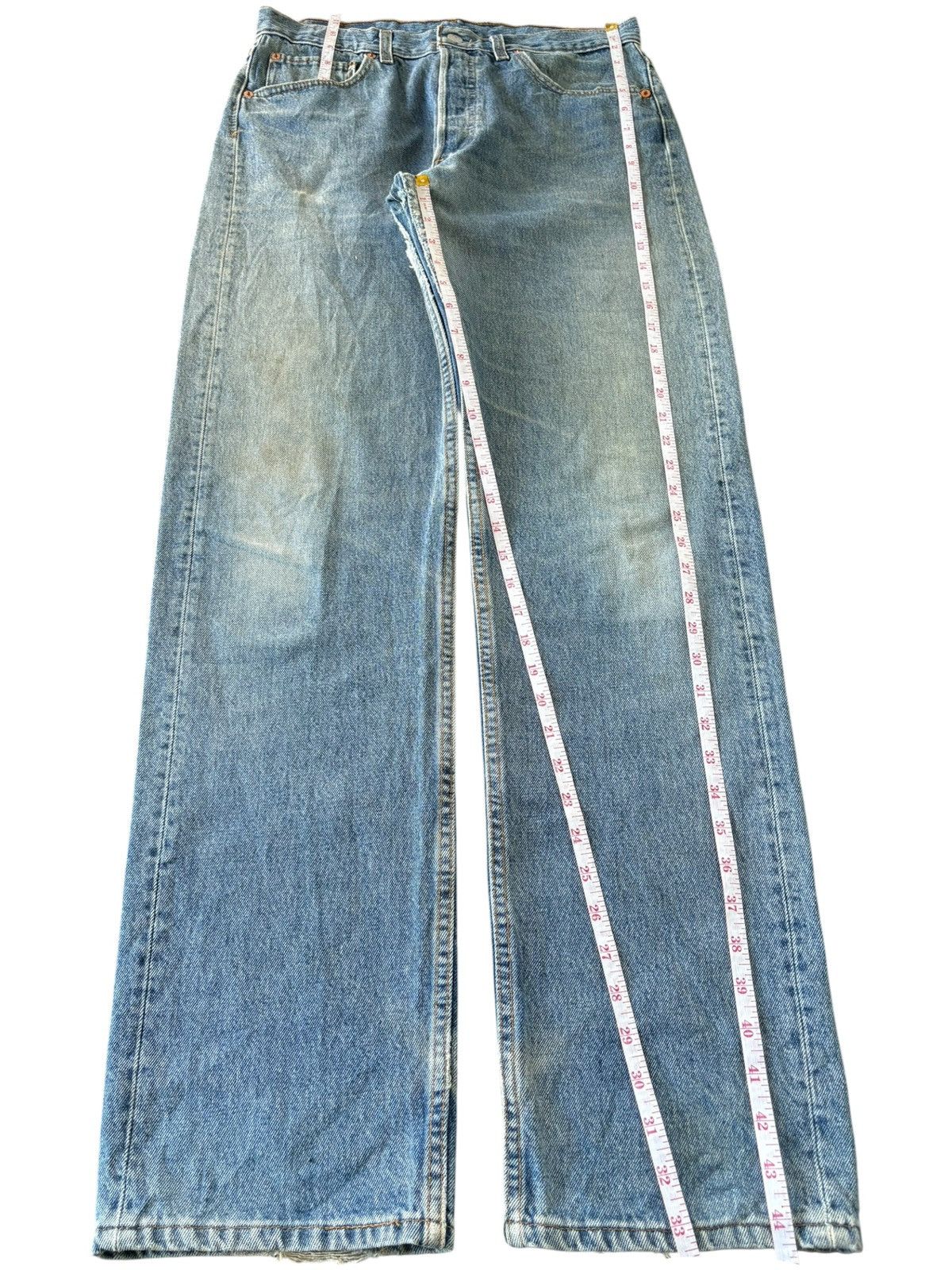 Levi's Vintage 90s Levis 501 Mud Wash Distressed Loose Jeans Size US 32 / EU 48 - 8 Thumbnail