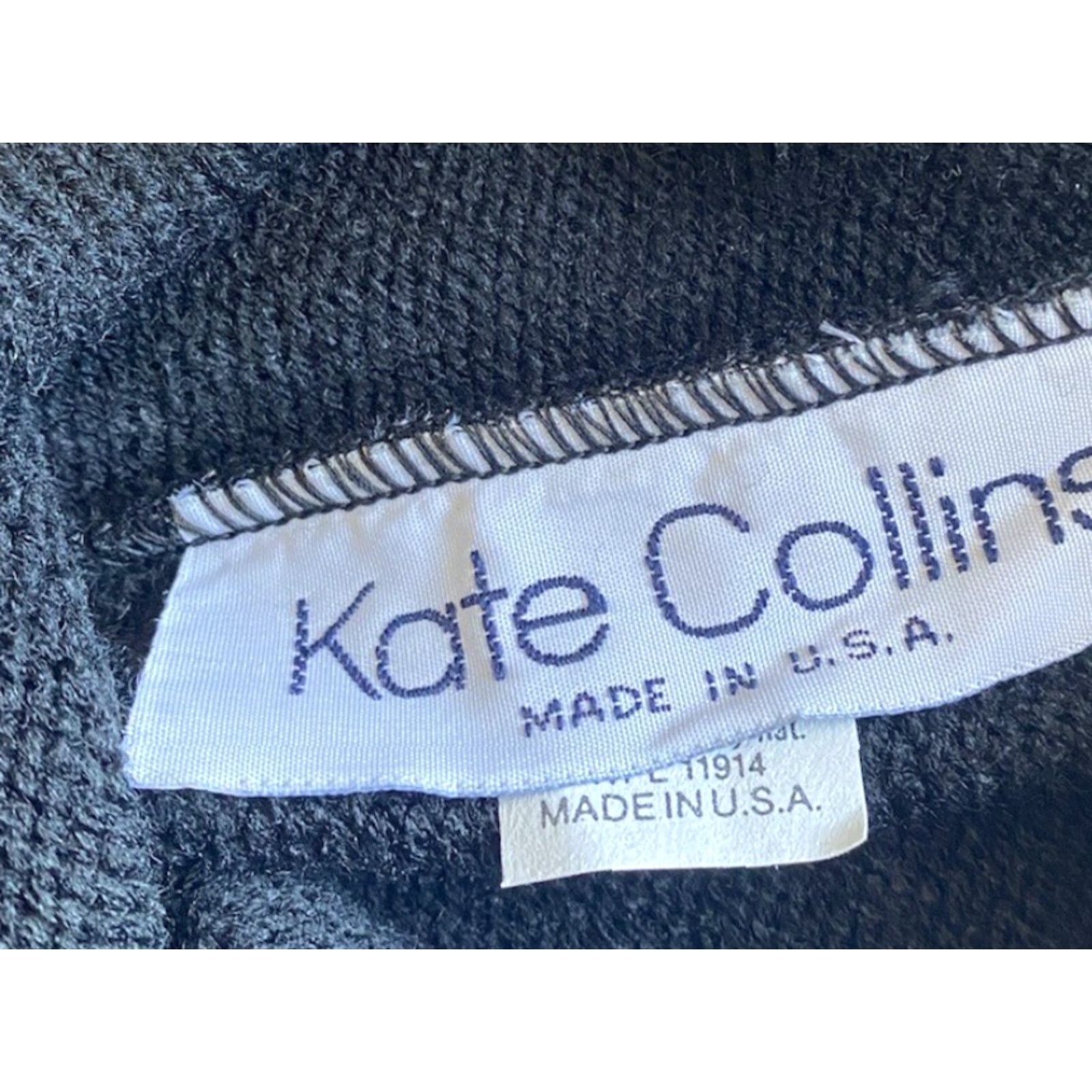 Vintage VINTAGE Kate Collins Skirt Womens Medium Black Mid Length Stretch Made In USA NWT Size 32" / US 10 / IT 46 - 7 Thumbnail