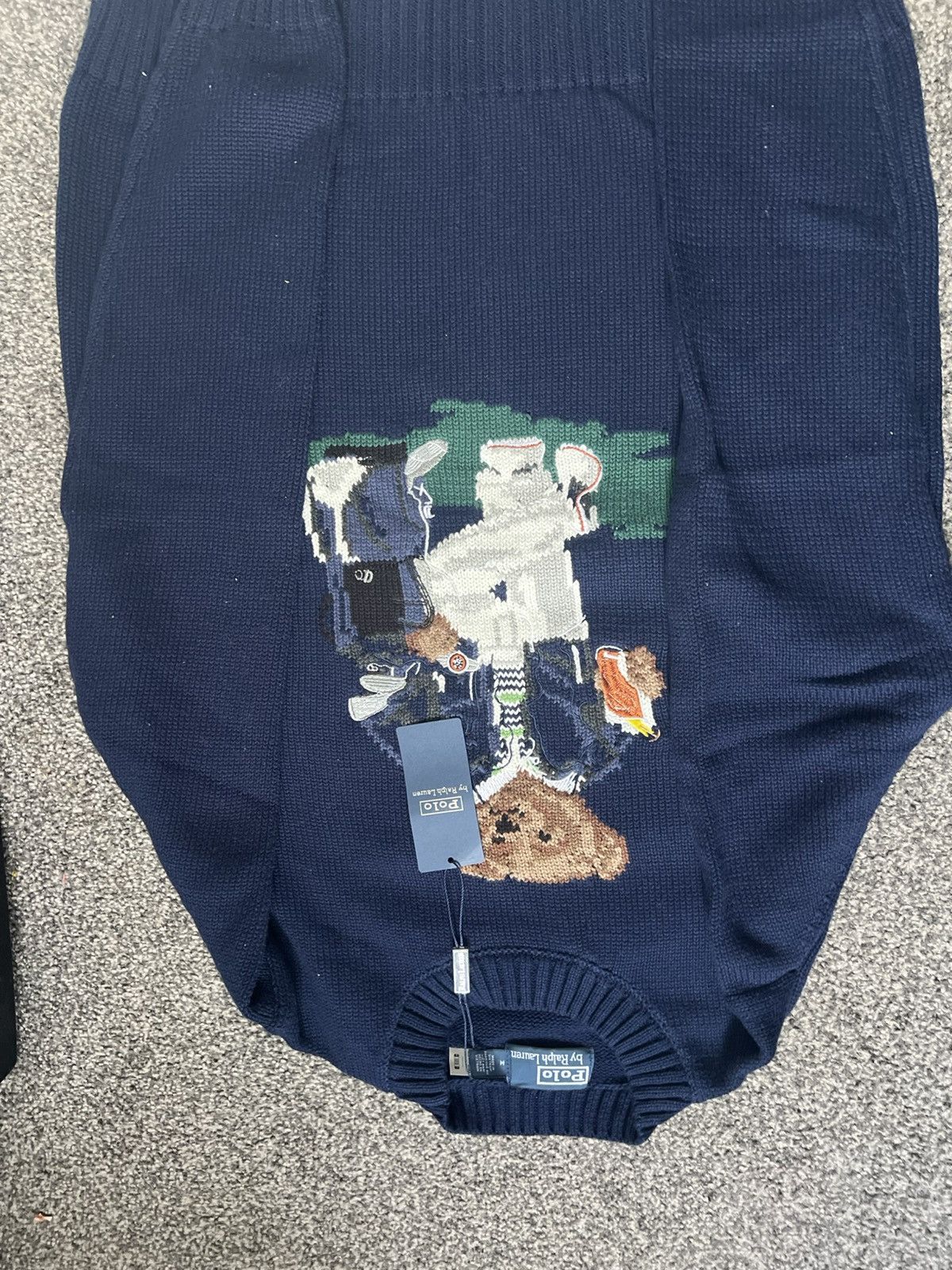 Ralph Lauren Polo Ralph Lauren Polo Bear Knit Sweater Navy (NWT) Size US S / EU 44-46 / 1 - 4 Thumbnail