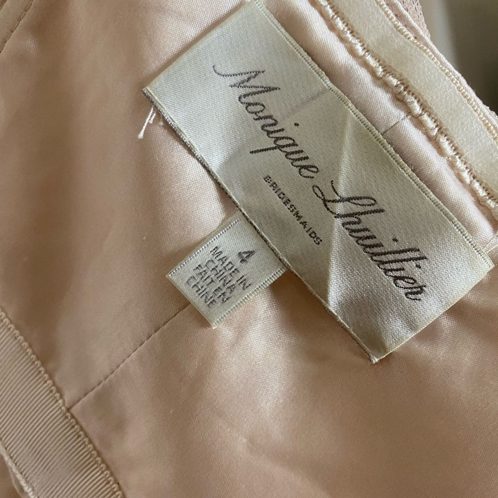 Monique Lhuillier Monique Lhuillier Tulle Mermaid Dress 4 Blush Pink Size S / US 4 / IT 40 - 5 Thumbnail