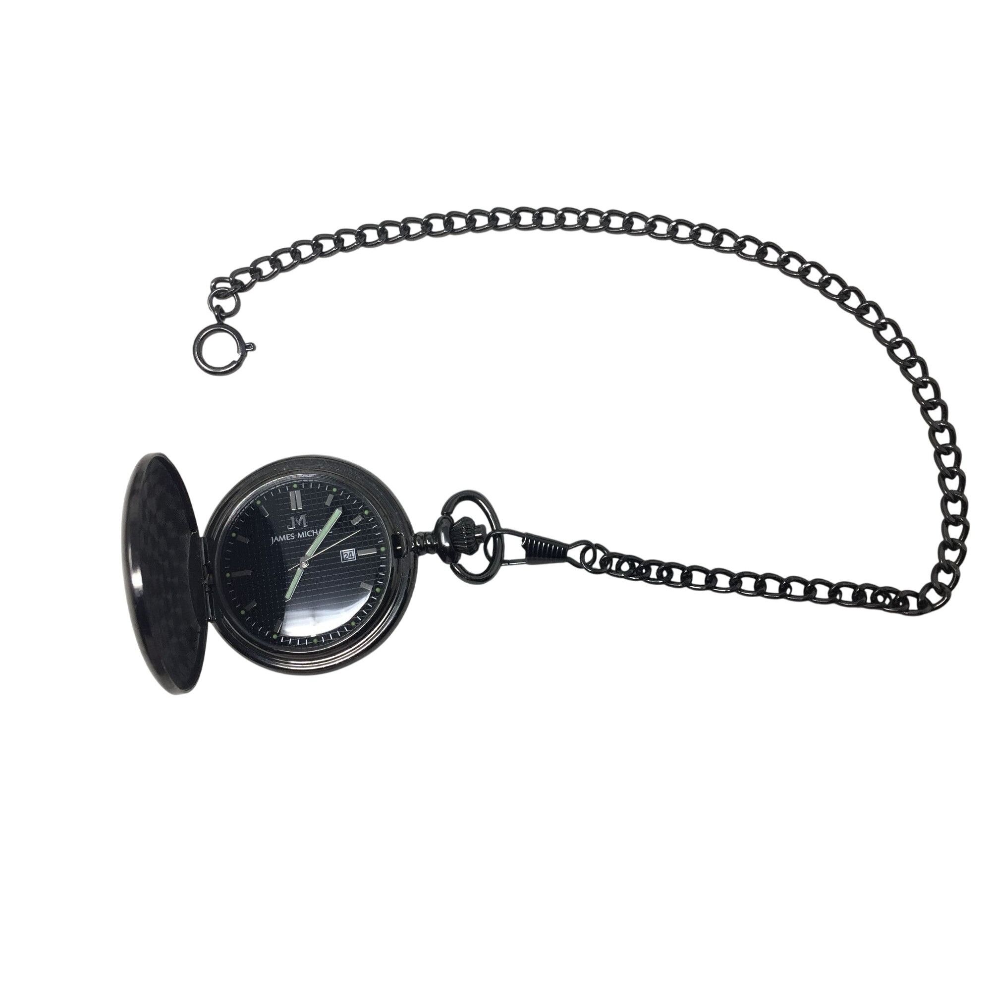 Other Men's James Michael (JM) Black/Silver Tone Pocket Watch Size ONE SIZE - 1 Thumbnail