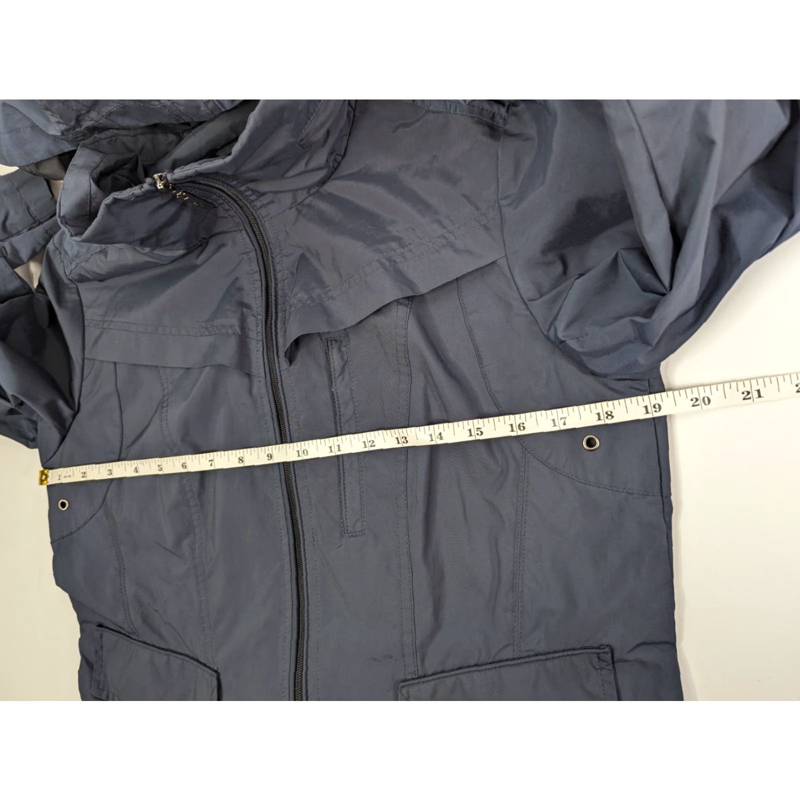 Cole Haan Cole Haan Hooded Full Zip Rain Jacket Navy Blue Size Small Women Adult Regular Long Coat Size S / US 4 / IT 40 - 6 Thumbnail