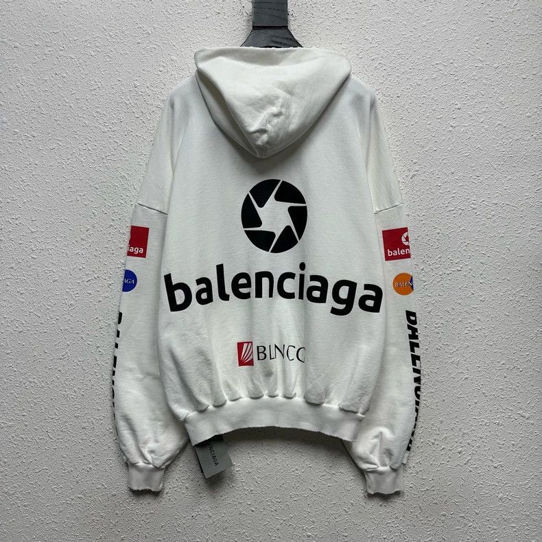 Balenciaga Balenciaga Racing letter logo printed long sleeve hooded s Size US S / EU 44-46 / 1 - 2 Thumbnail