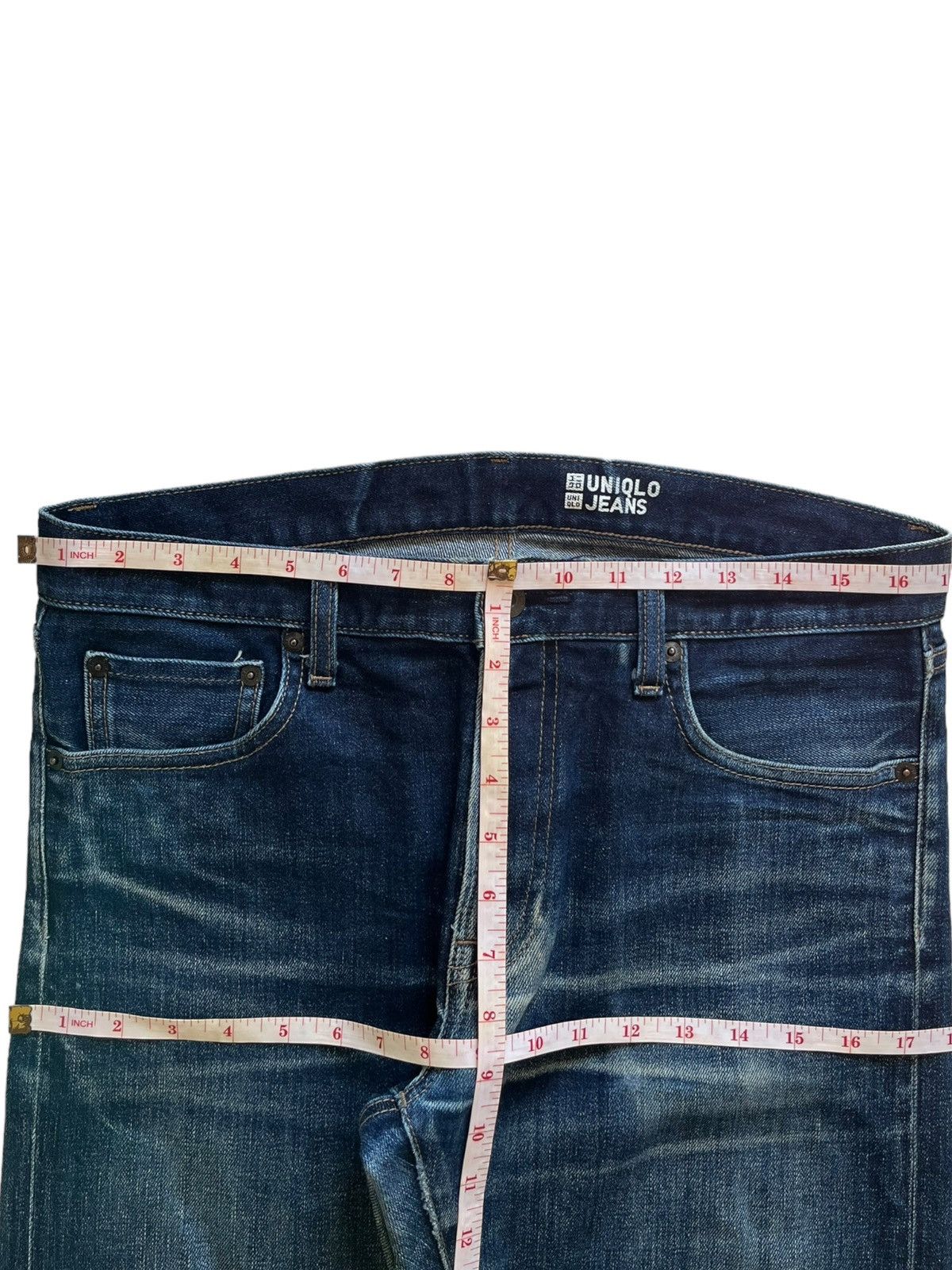 Uniqlo Vintage Japanese Uniqlo Selvedge Faded Indigo Style Jeans Size US 34 / EU 50 - 12 Thumbnail